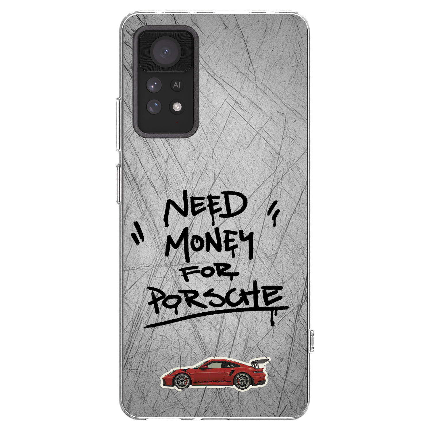 Picasee silikónový prehľadný obal pre Xiaomi Redmi Note 11 Pro 5G - Grey Drift