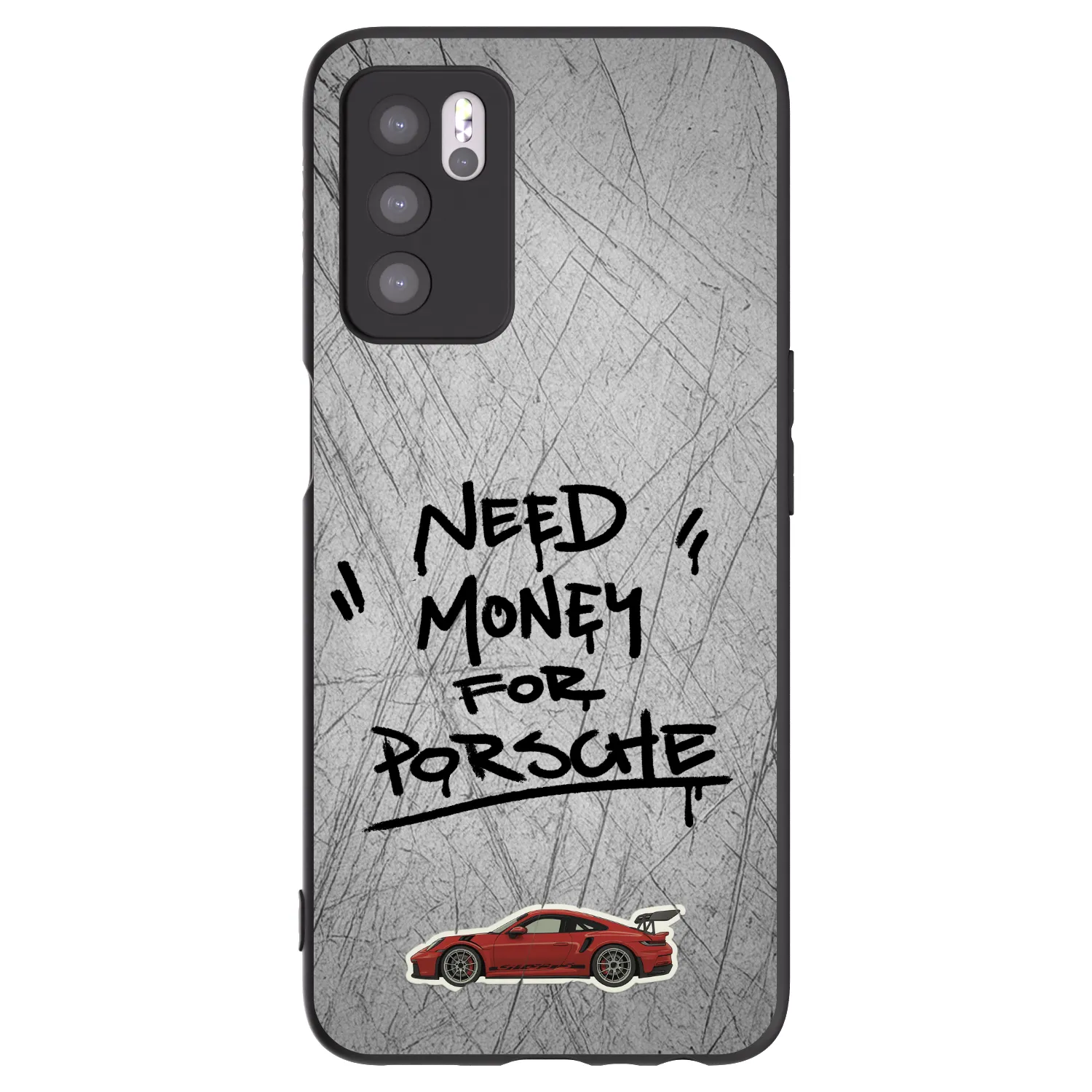 Picasee silikónový čierny obal pre OPPO A16s - Grey Drift