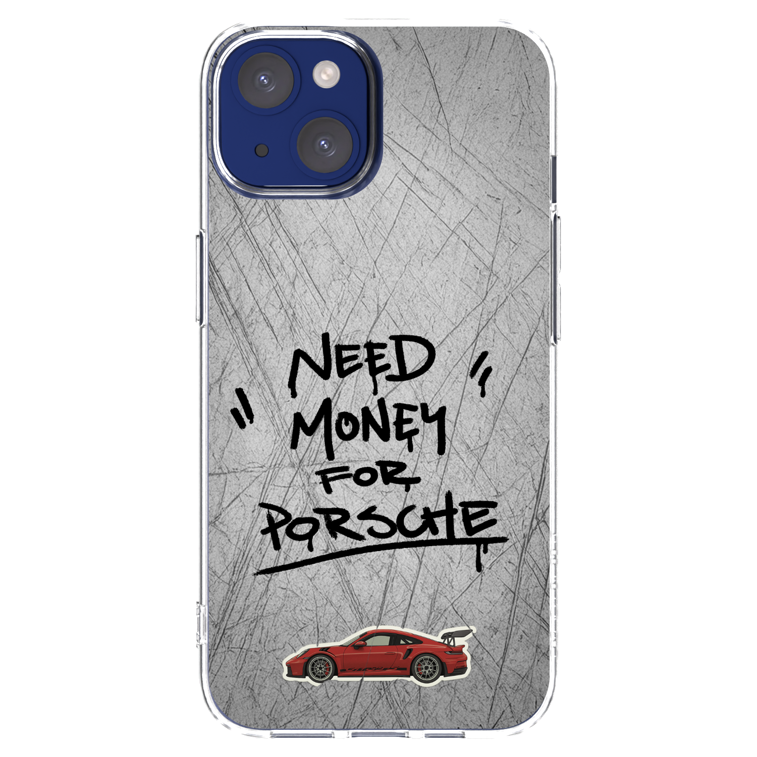 Silikónový prehľadný obal pre Apple iPhone 14 - Grey Drift