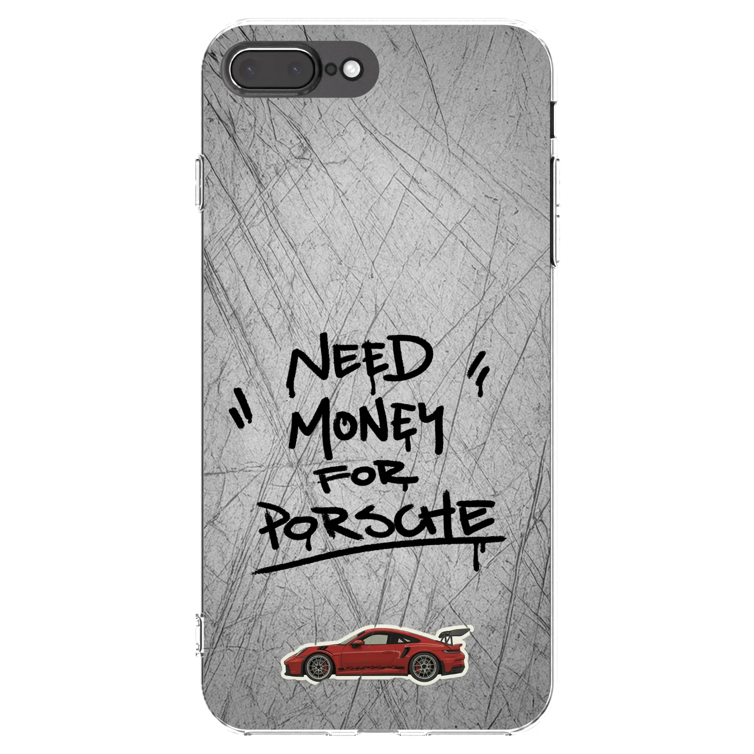 Picasee silikónový prehľadný obal pre Apple iPhone 8 Plus - Grey Drift