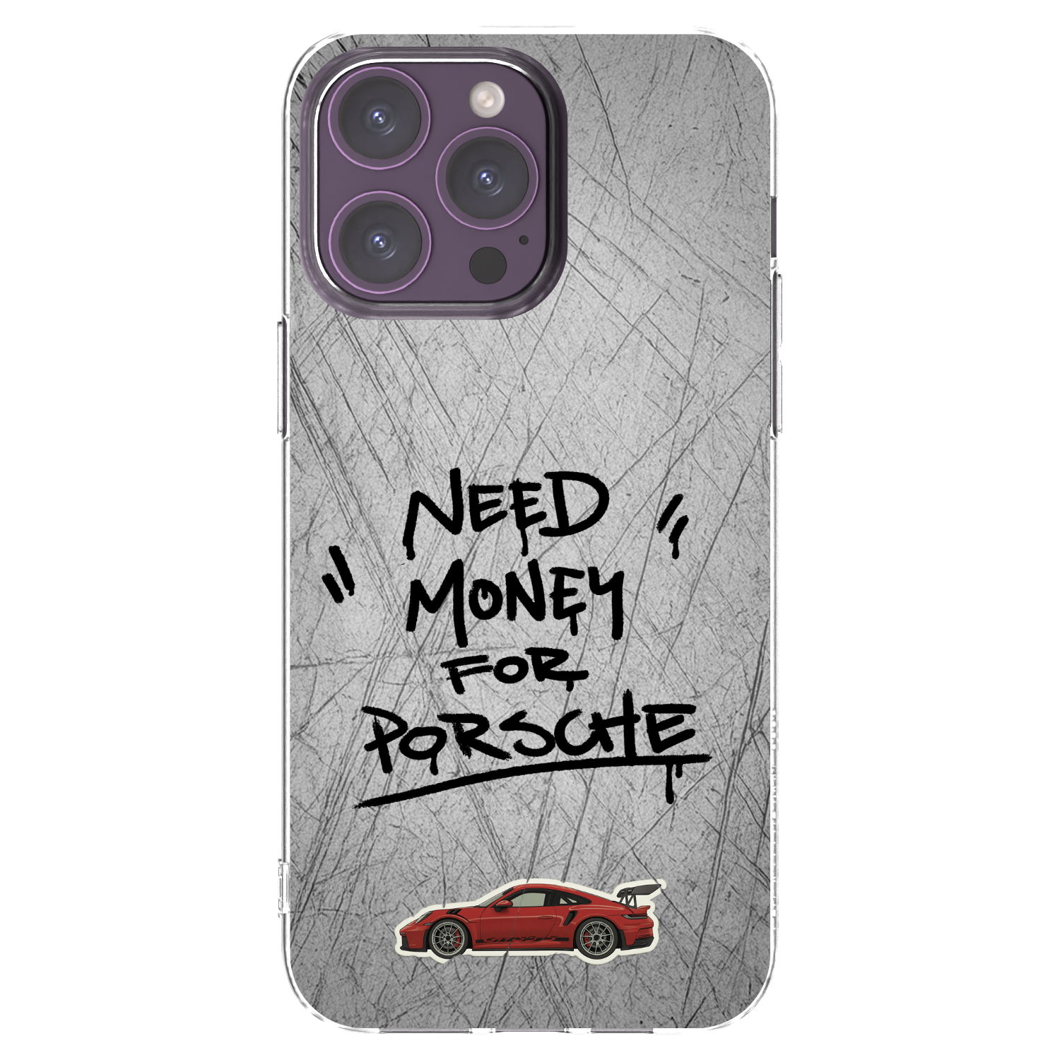 Picasee silikónový prehľadný obal pre Apple iPhone 14 Pro Max - Grey Drift