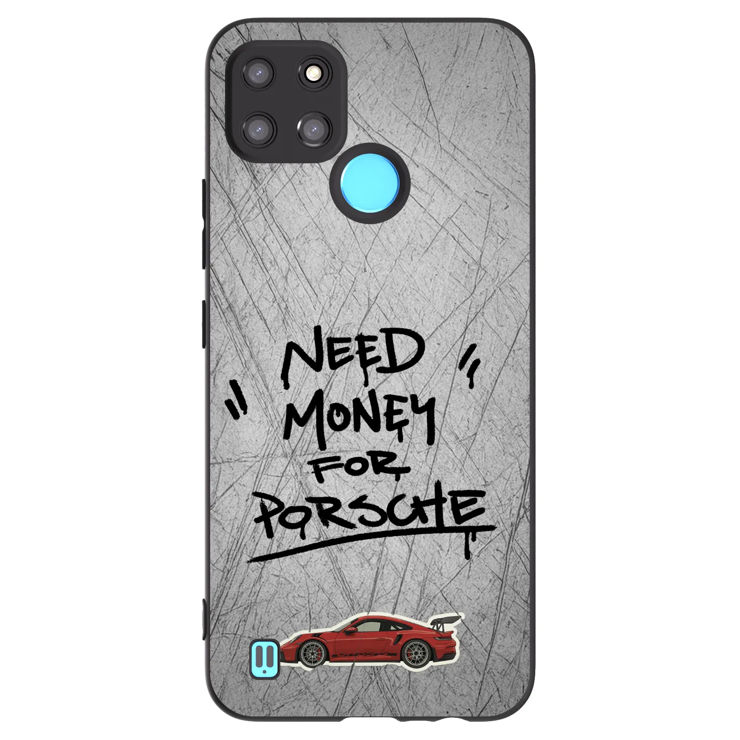 Picasee silikónový čierny obal pre Realme C21Y - Grey Drift