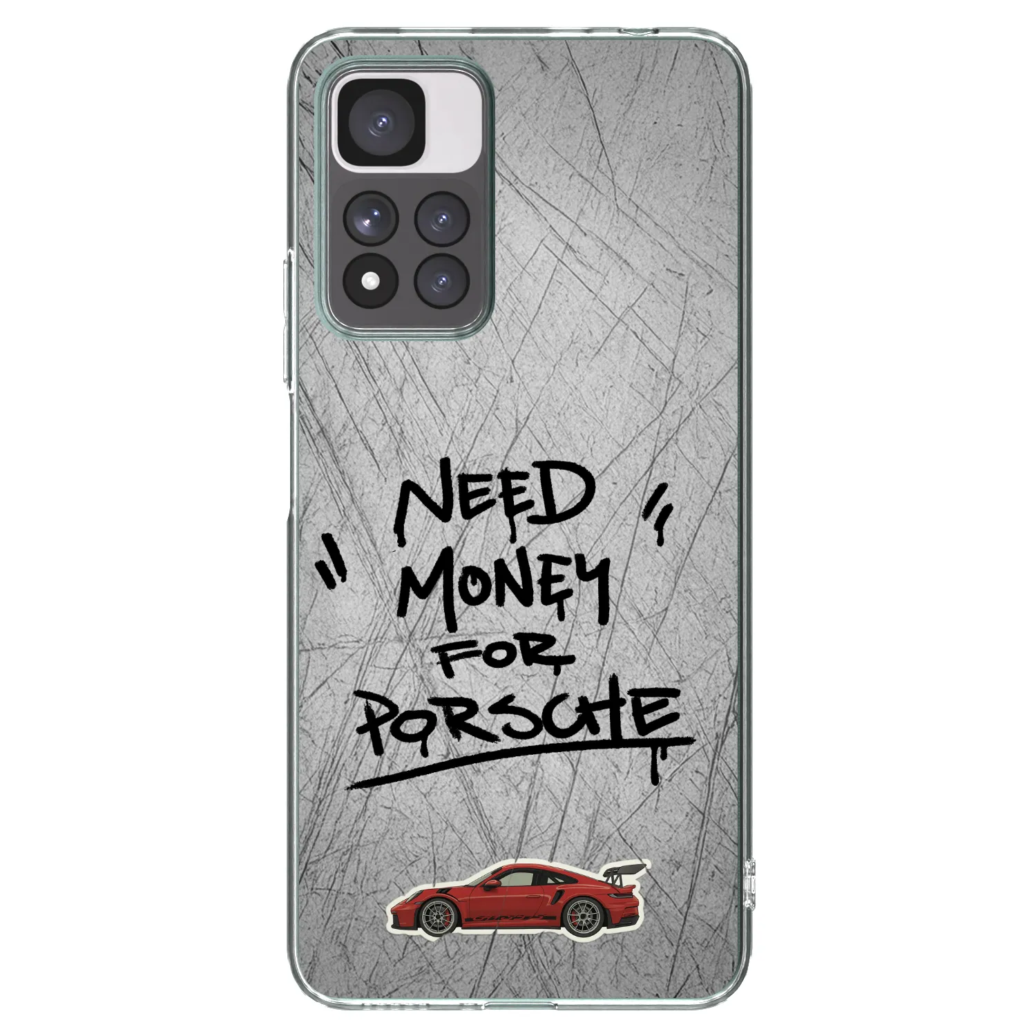 Picasee silikónový prehľadný obal pre Xiaomi Redmi Note 11 Pro+ 5G - Grey Drift