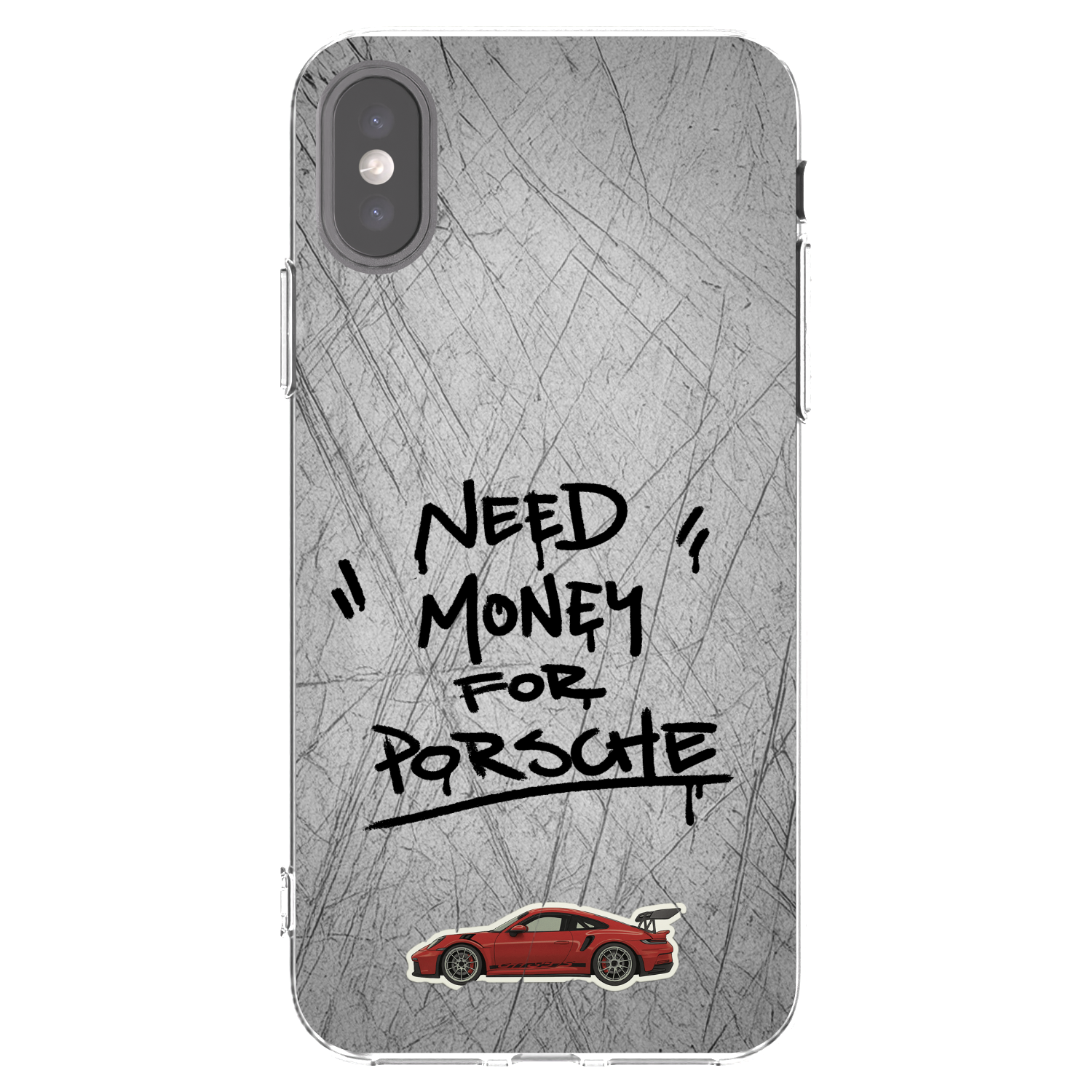 Picasee silikónový prehľadný obal pre Apple iPhone X/XS - Grey Drift