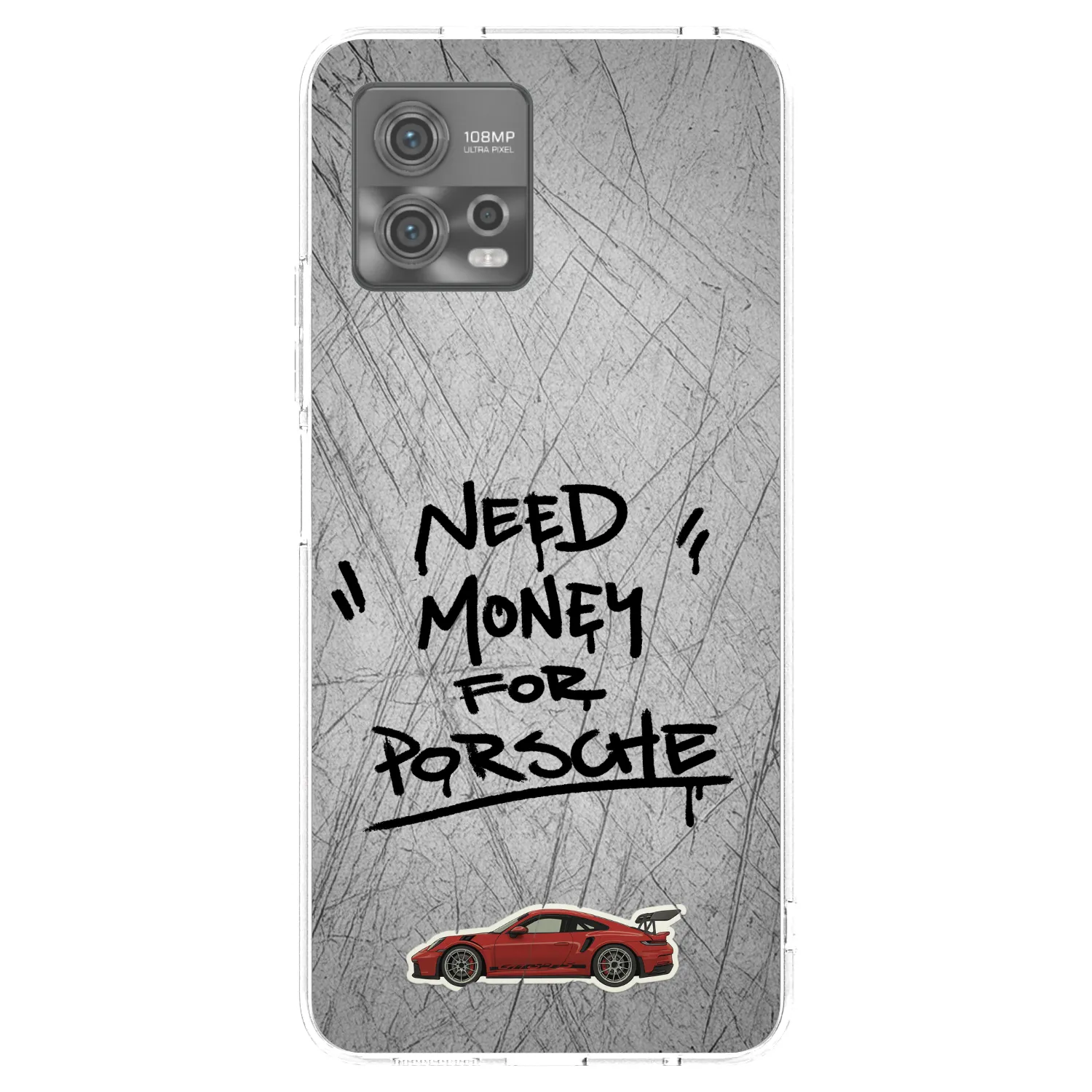 Silikónový prehľadný obal pre Motorola Moto G72 - Grey Drift