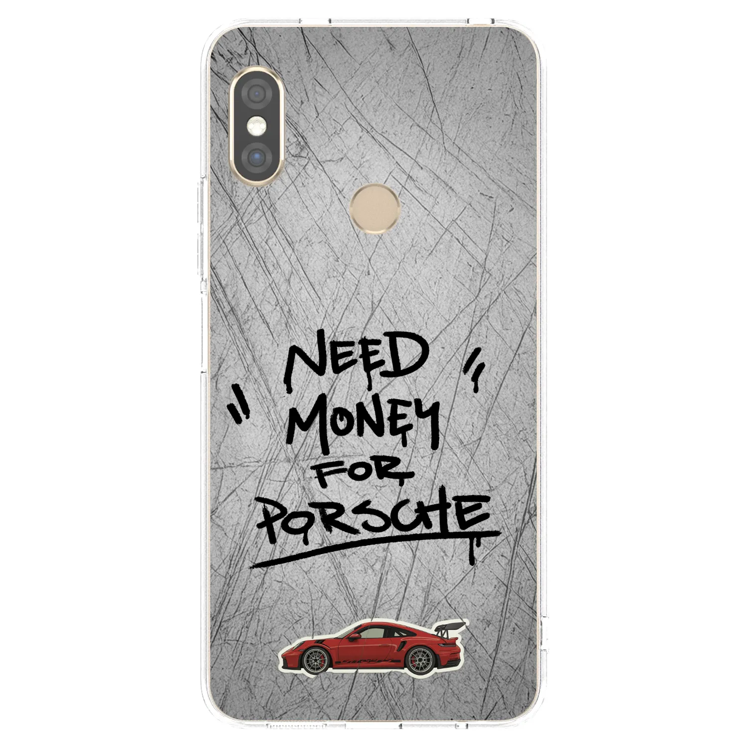 Picasee silikónový prehľadný obal pre Xiaomi Redmi Note 5 Global - Grey Drift