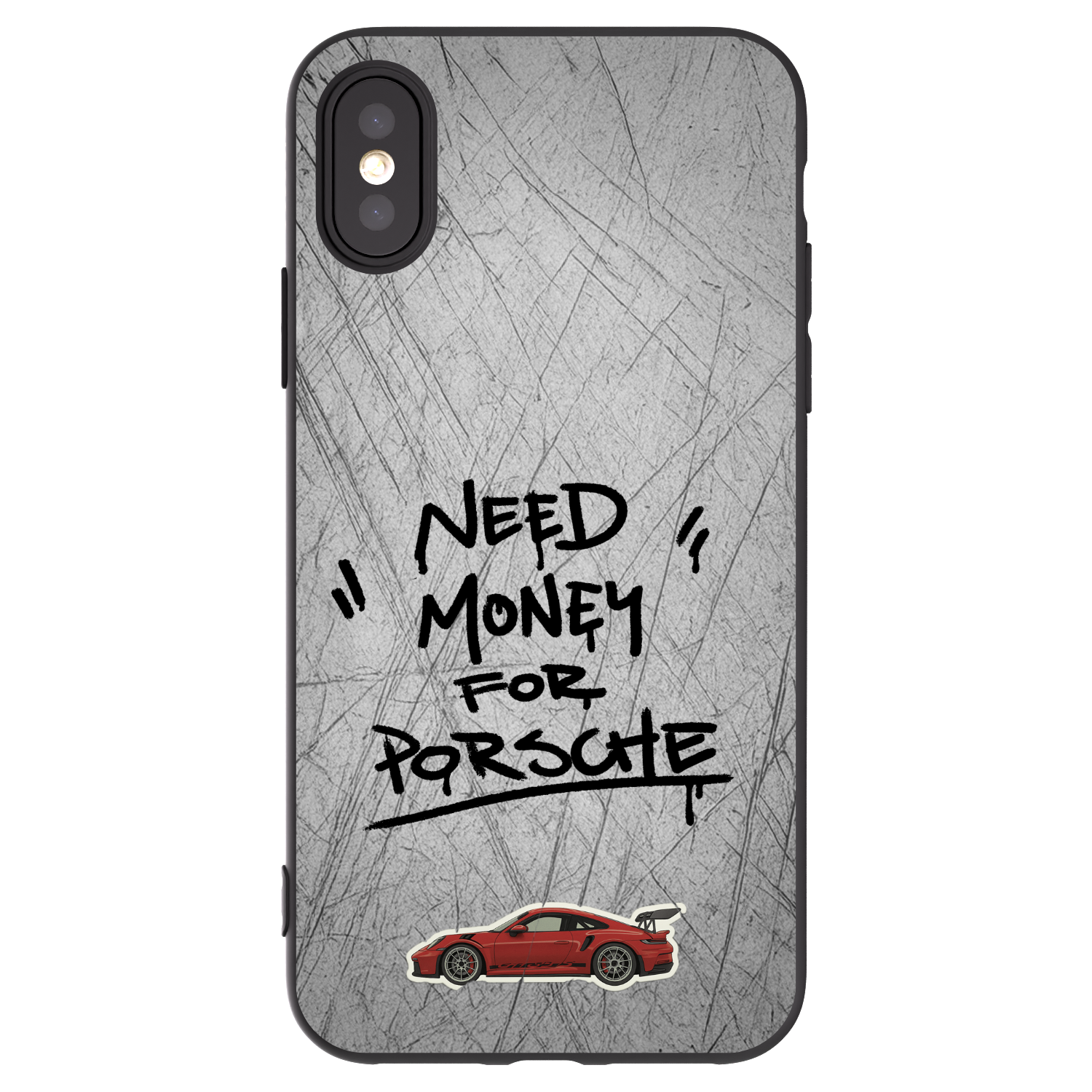 Picasee silikónový čierny obal pre Apple iPhone X/XS - Grey Drift