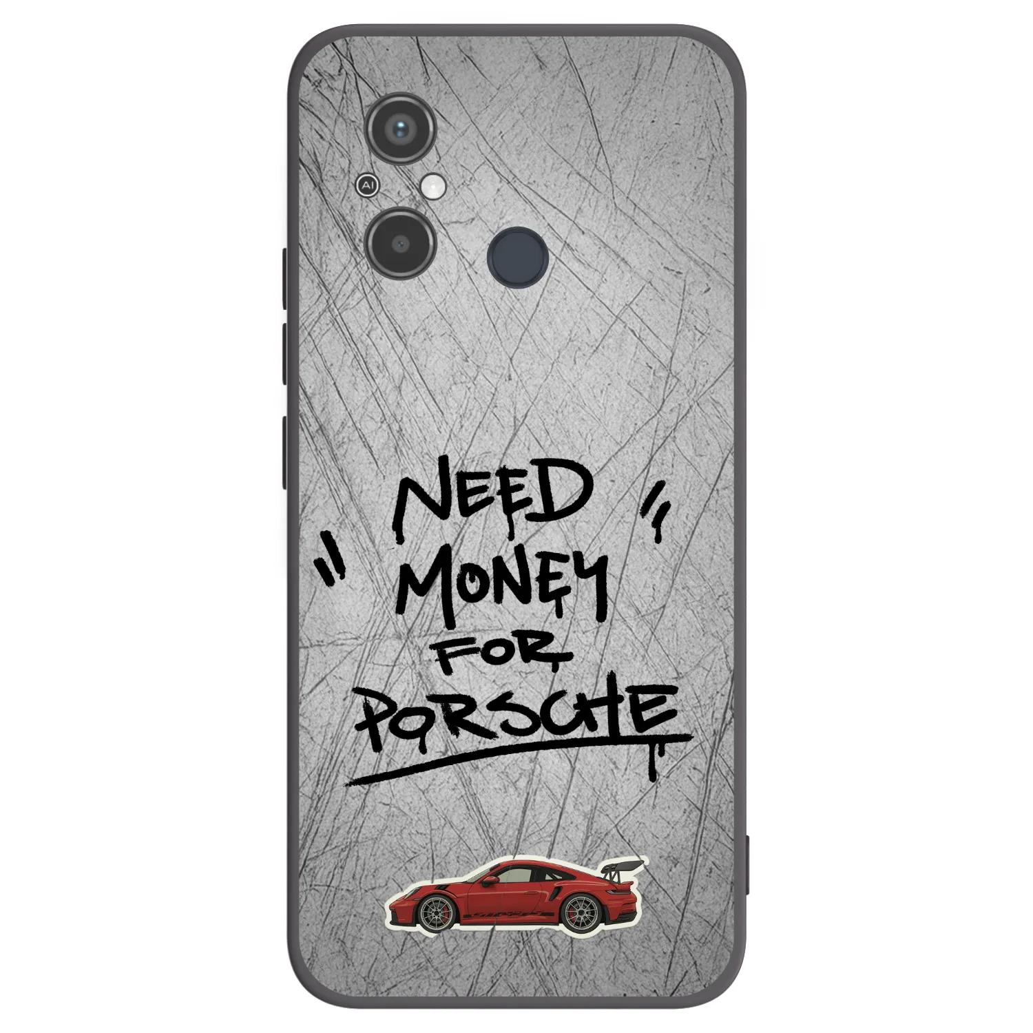 Silikónový čierny obal pre Xiaomi Redmi 12C - Grey Drift