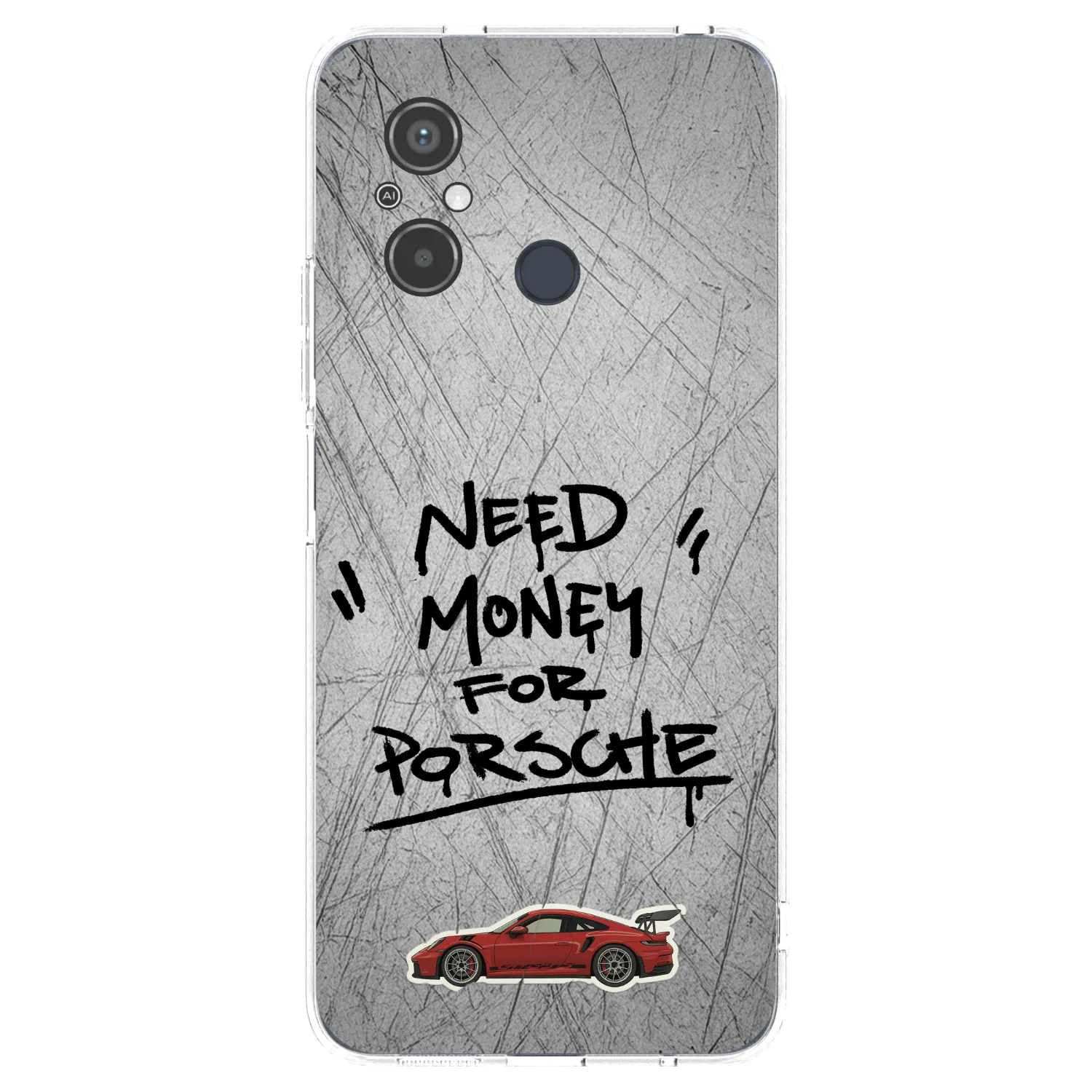 Silikónový prehľadný obal pre Xiaomi Redmi 12C - Grey Drift