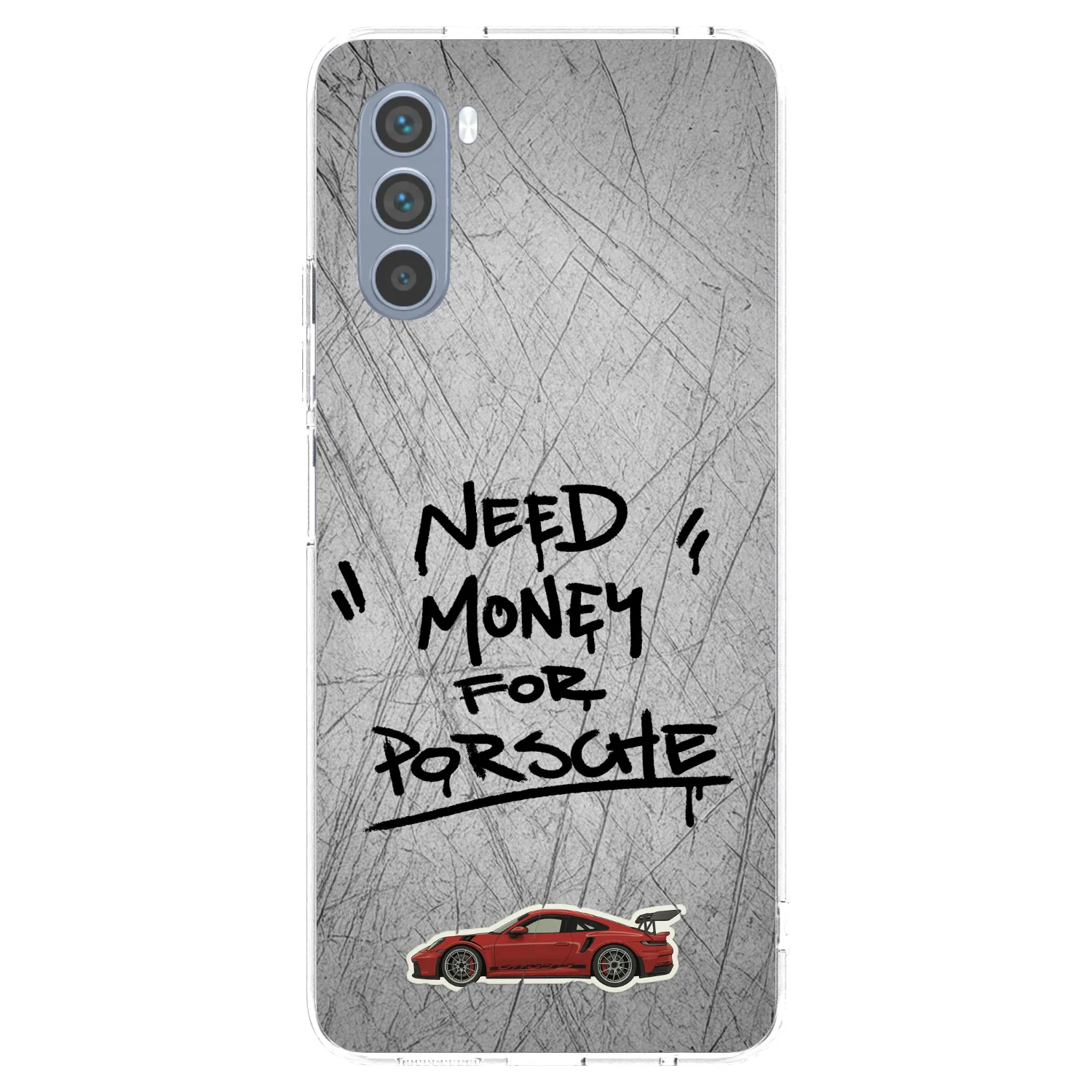 Silikónový prehľadný obal pre Motorola Moto G62 - Grey Drift