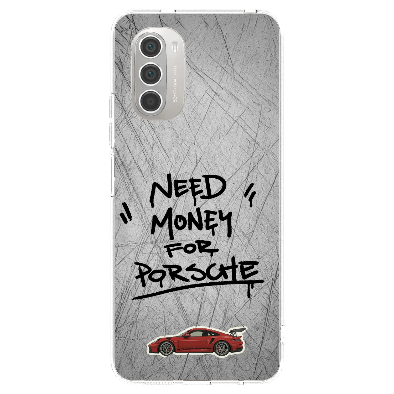 Picasee silikónový prehľadný obal pre Motorola Moto G51 - Grey Drift