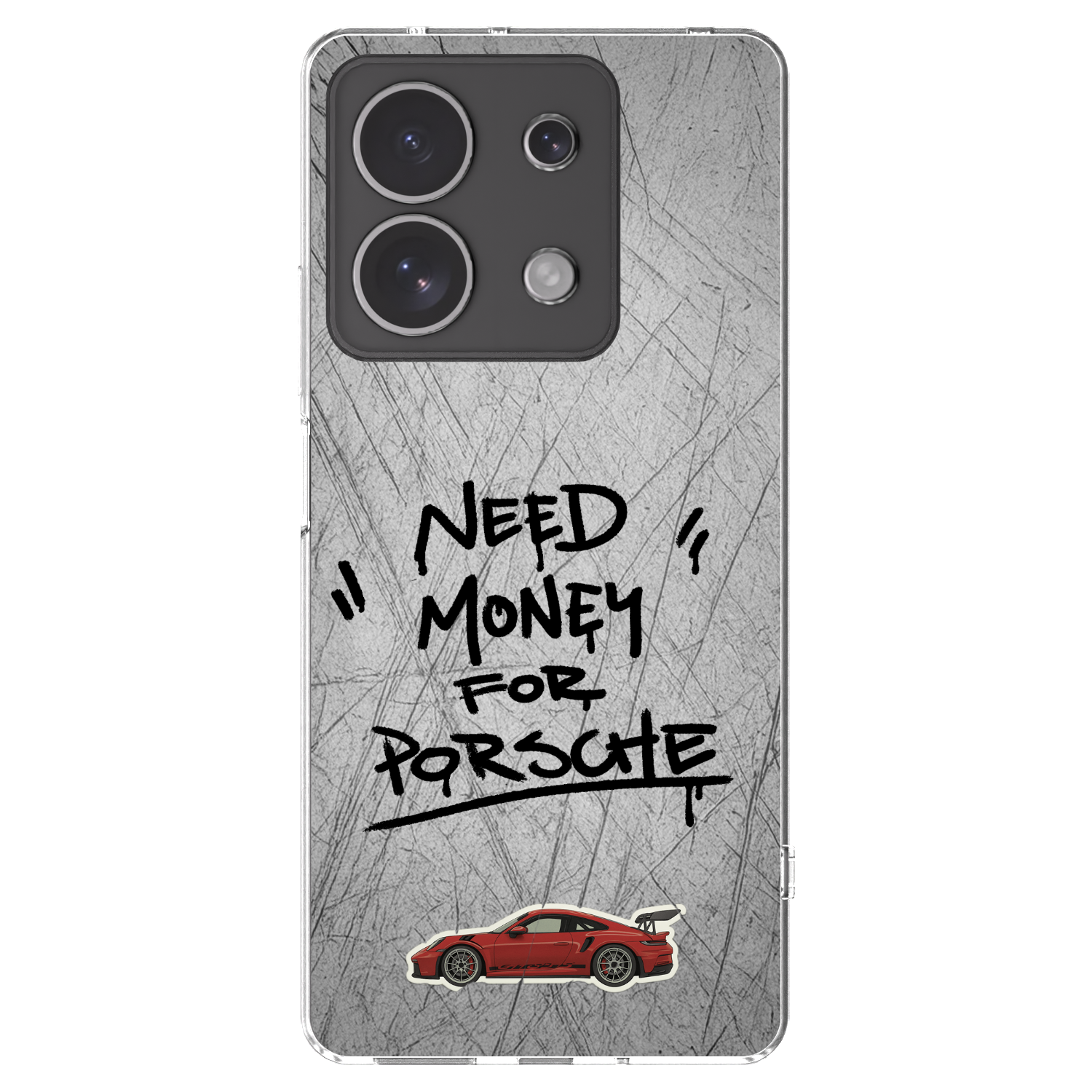 Picasee silikónový prehľadný obal pre Xiaomi Redmi Note 13 4G - Grey Drift