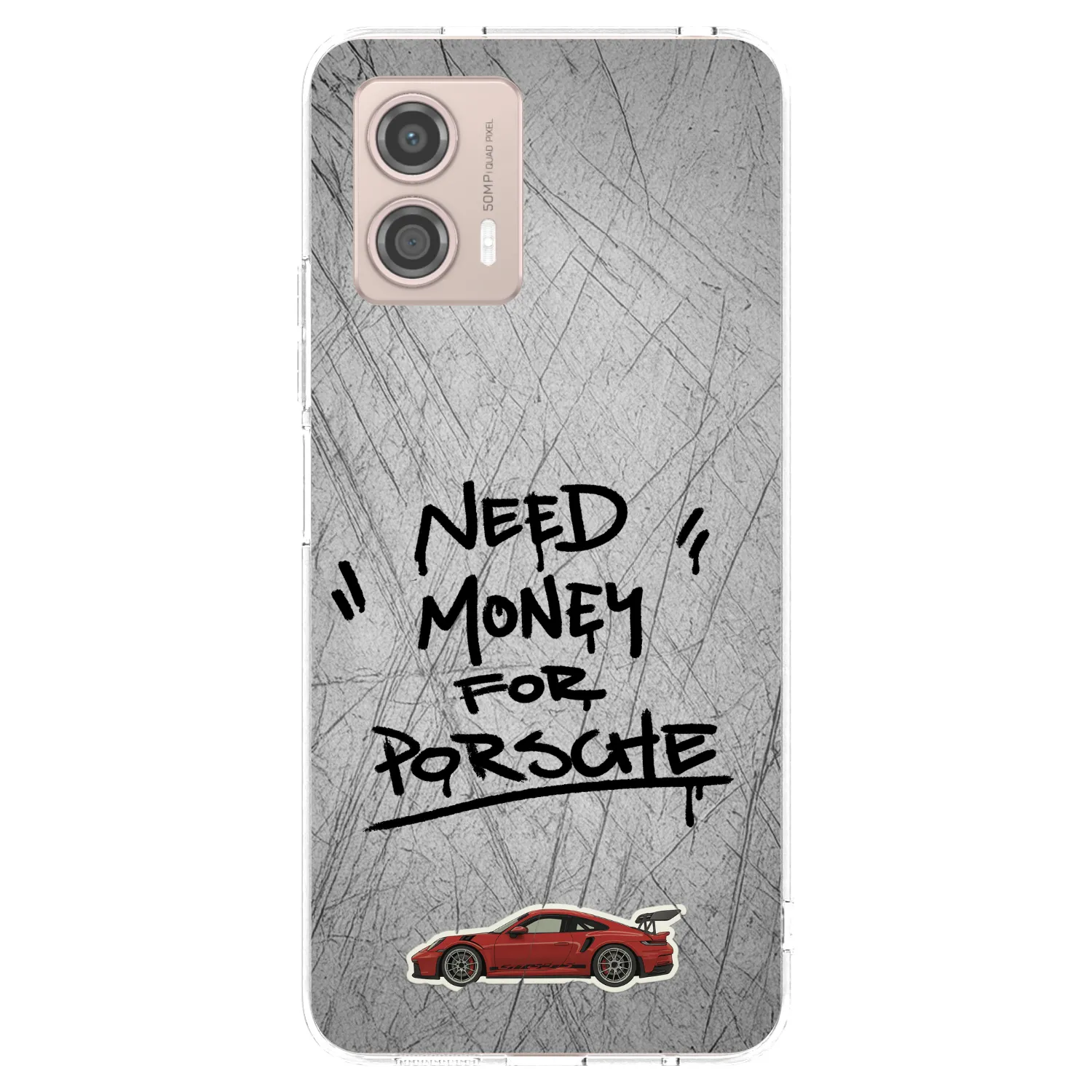 Picasee silikónový prehľadný obal pre Motorola Moto G53 5G - Grey Drift