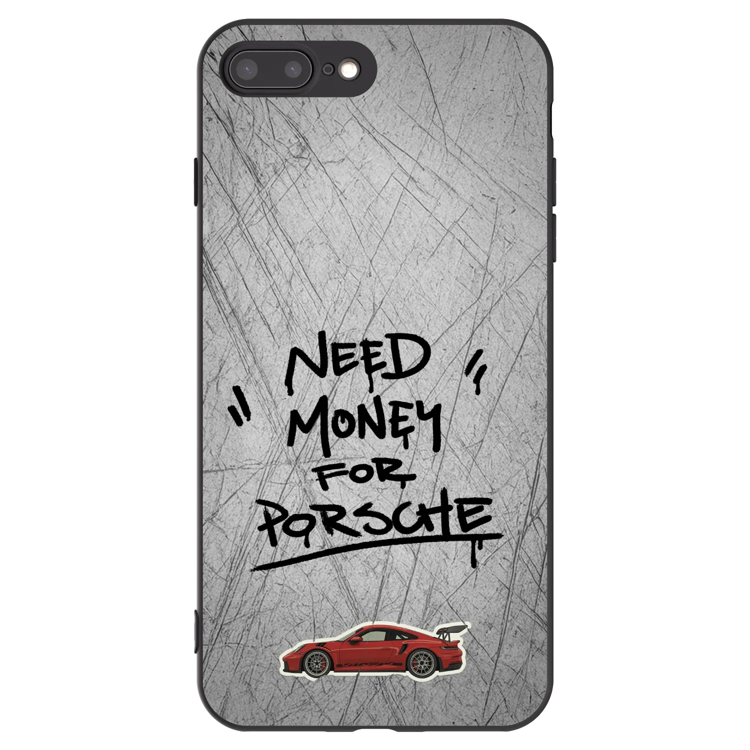 Picasee silikónový čierny obal pre Apple iPhone 8 Plus - Grey Drift