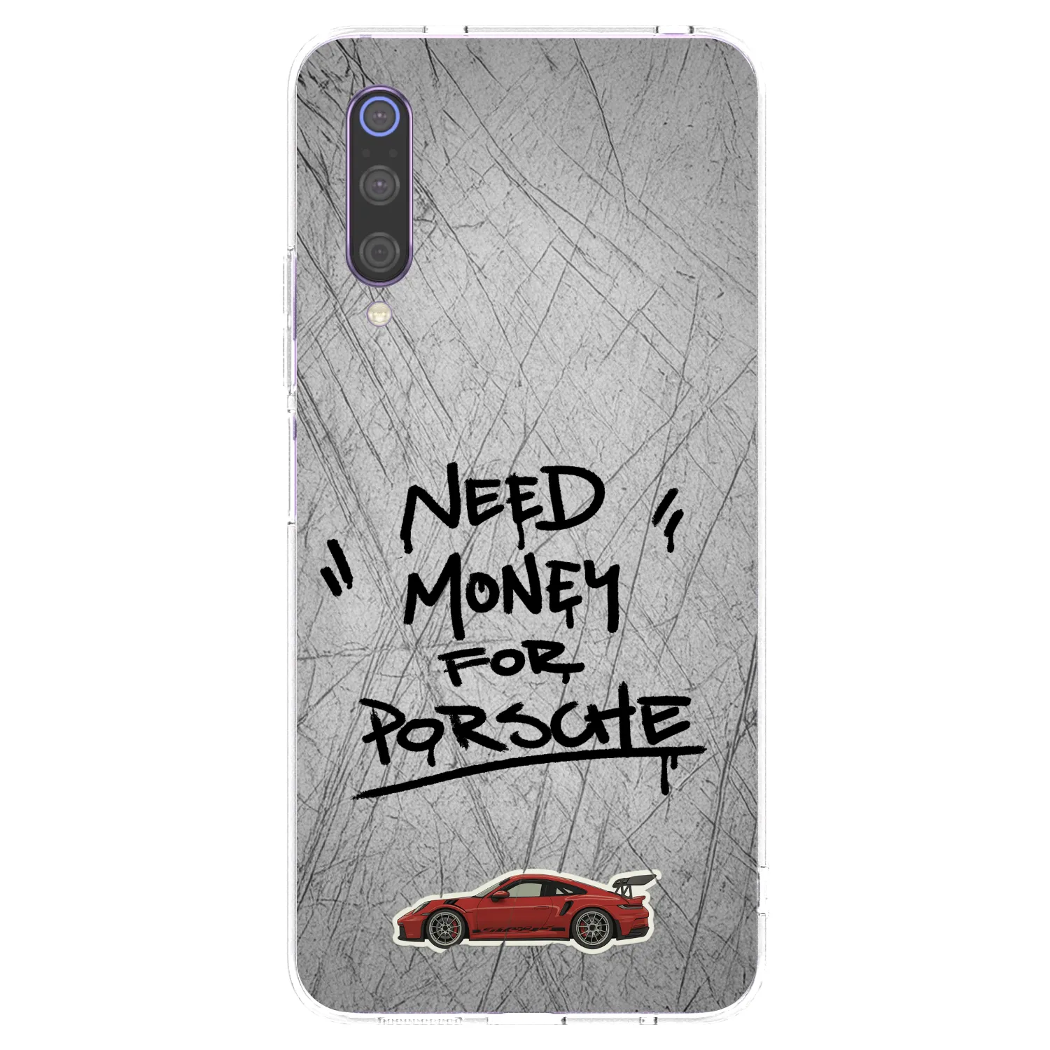 Picasee silikónový prehľadný obal pre Xiaomi Mi 9 - Grey Drift