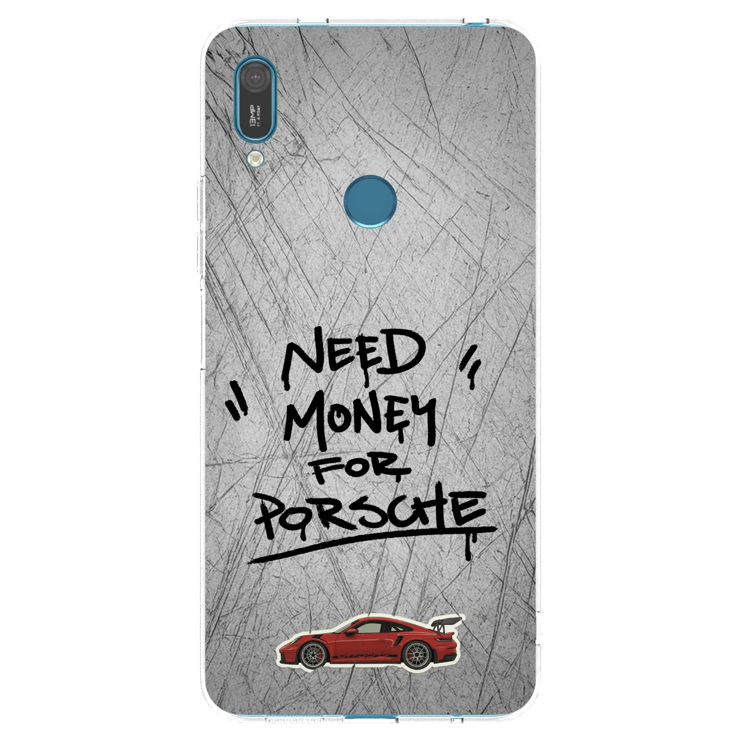 Picasee silikónový prehľadný obal pre Huawei Y7 2019 - Grey Drift