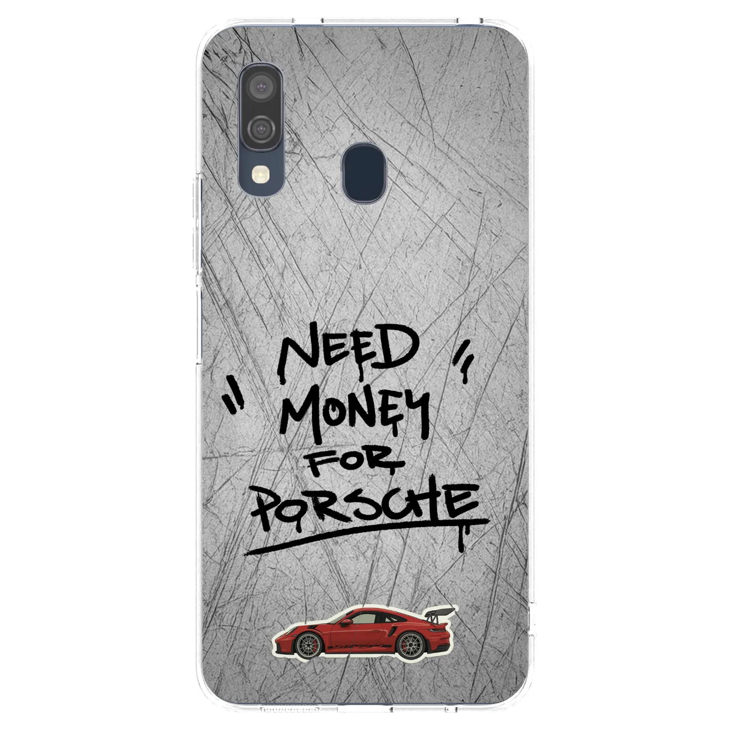 Picasee silikónový prehľadný obal pre Samsung Galaxy A40 A405F - Grey Drift