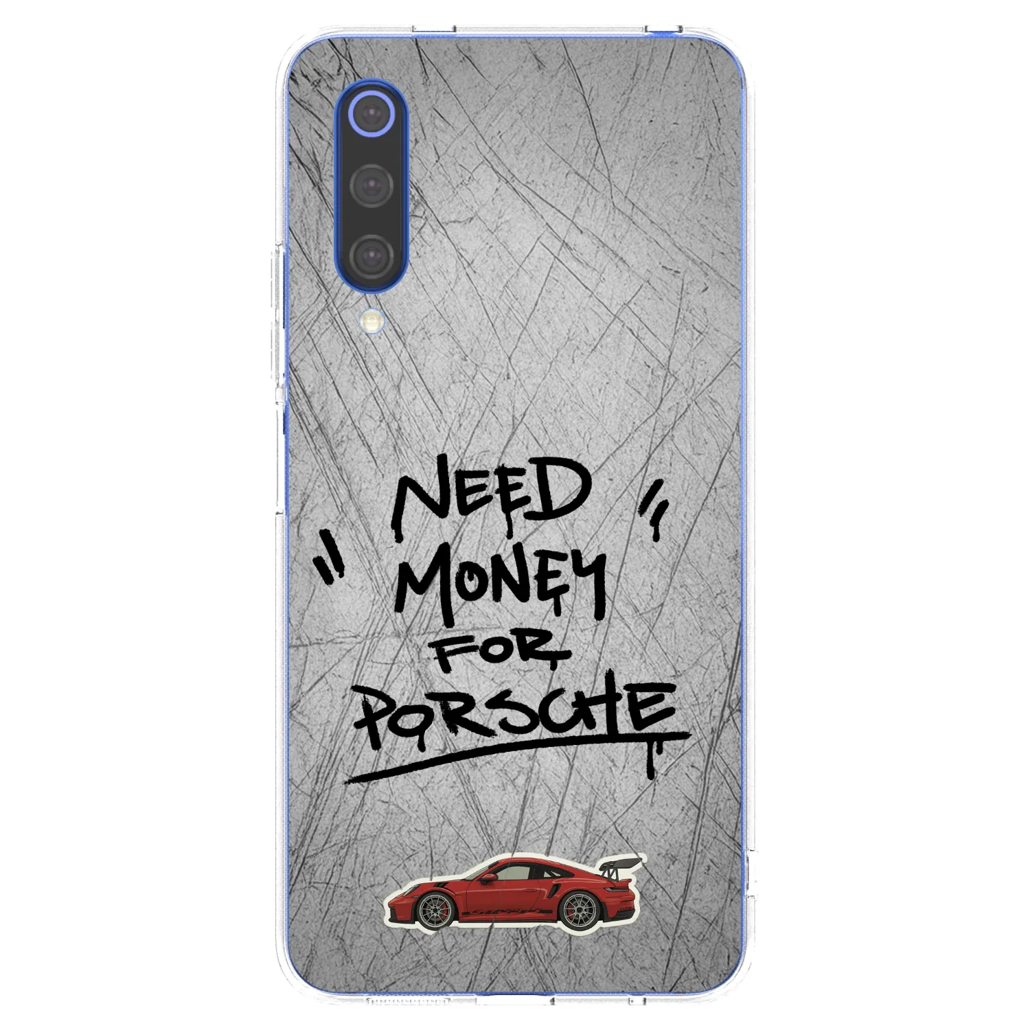 Picasee silikónový prehľadný obal pre Xiaomi Mi 9 SE - Grey Drift