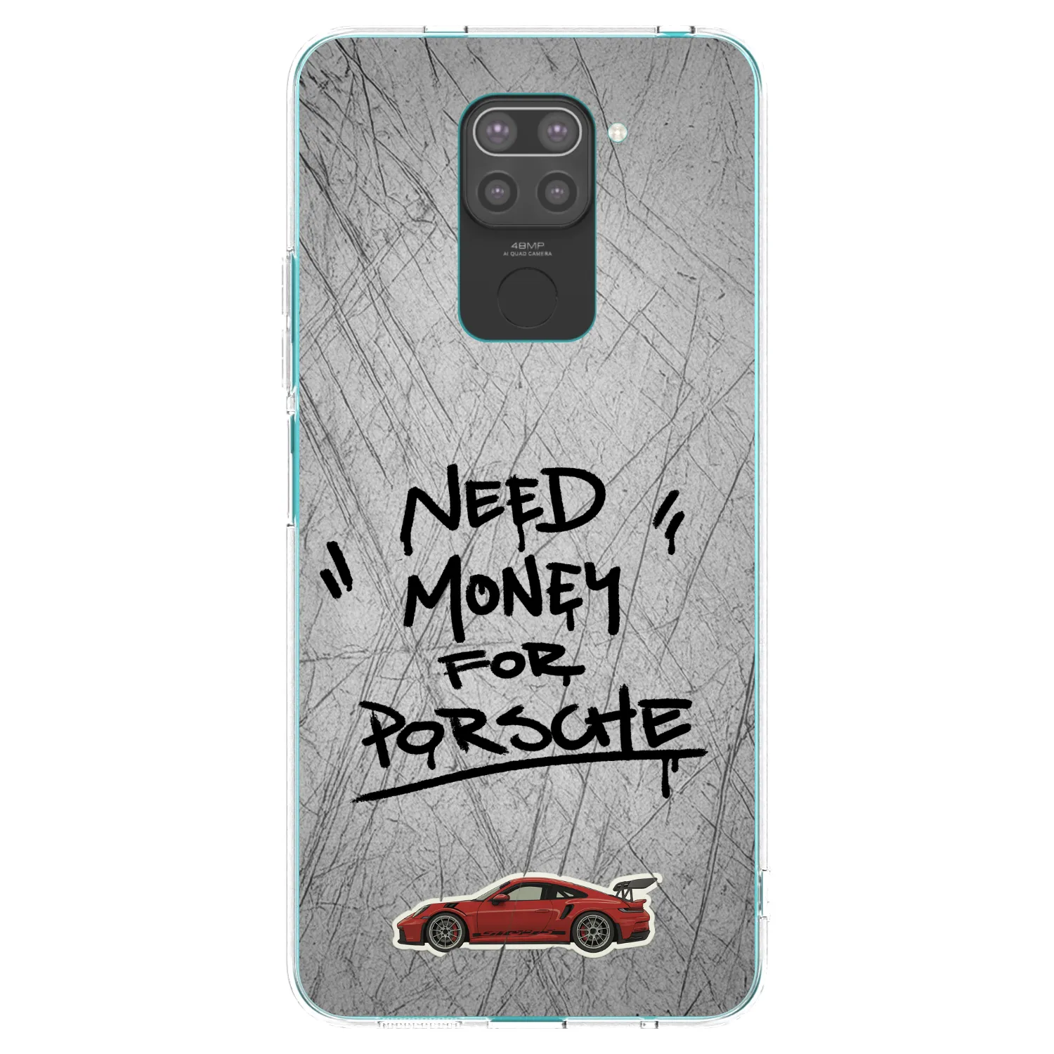Picasee silikónový čierny obal pre Xiaomi Redmi Note 9 - Grey Drift