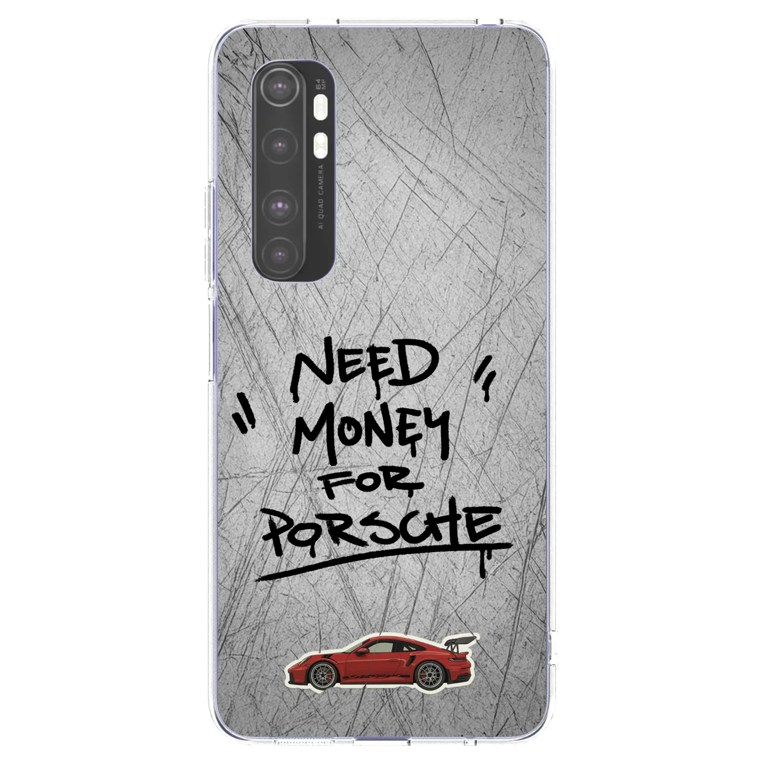 Picasee silikónový prehľadný obal pre Xiaomi Mi Note 10 Lite - Grey Drift