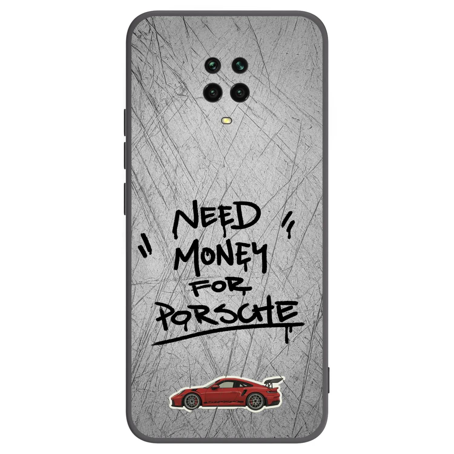 Picasee silikónový čierny obal pre Xiaomi Redmi Note 9S - Grey Drift