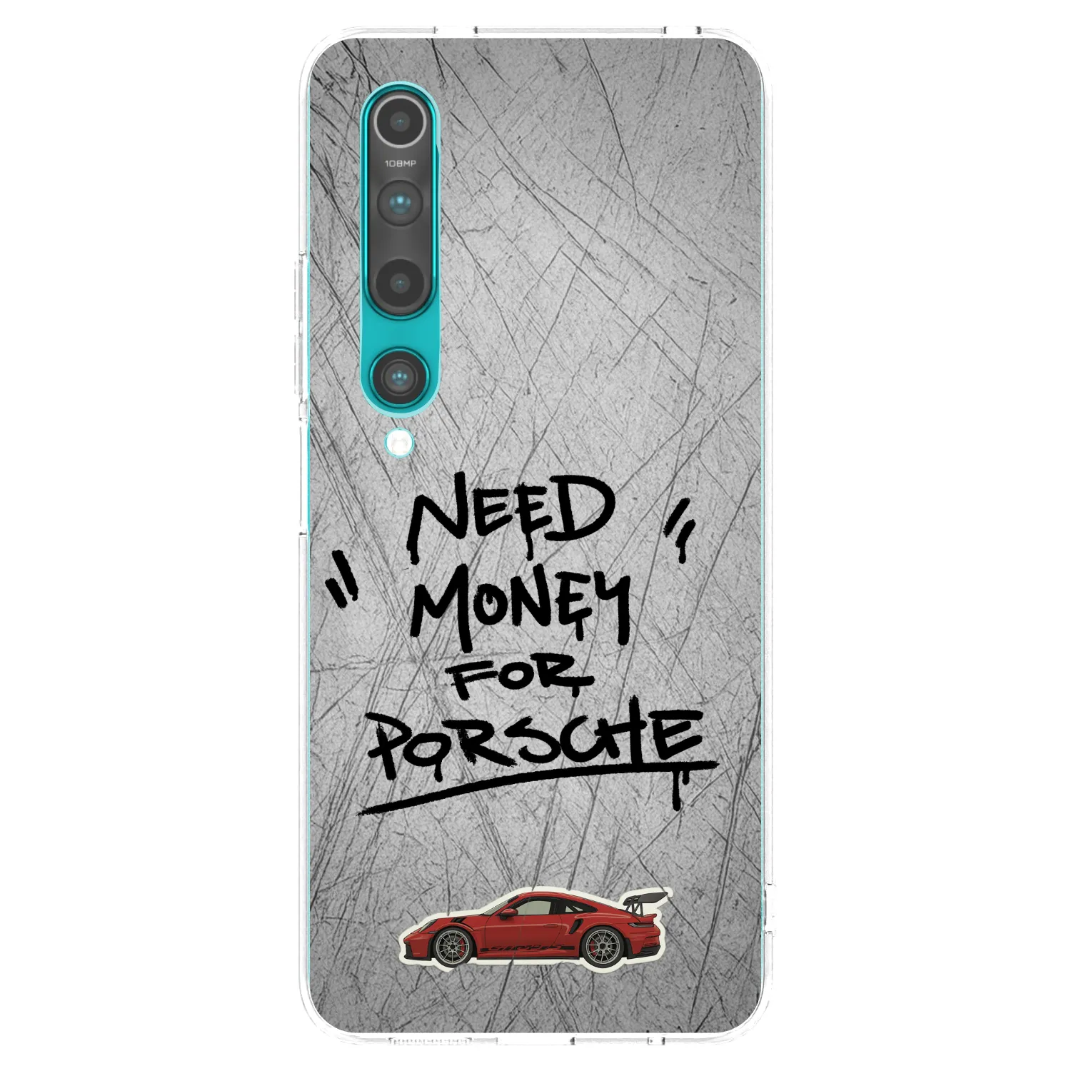 Picasee silikónový prehľadný obal pre Xiaomi Mi 10 - Grey Drift