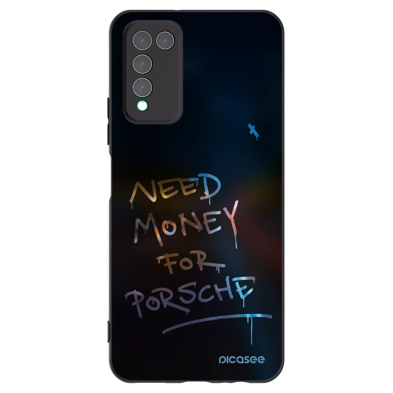 Picasee silikónový čierny obal pre Honor 10X Lite - Neon Nights