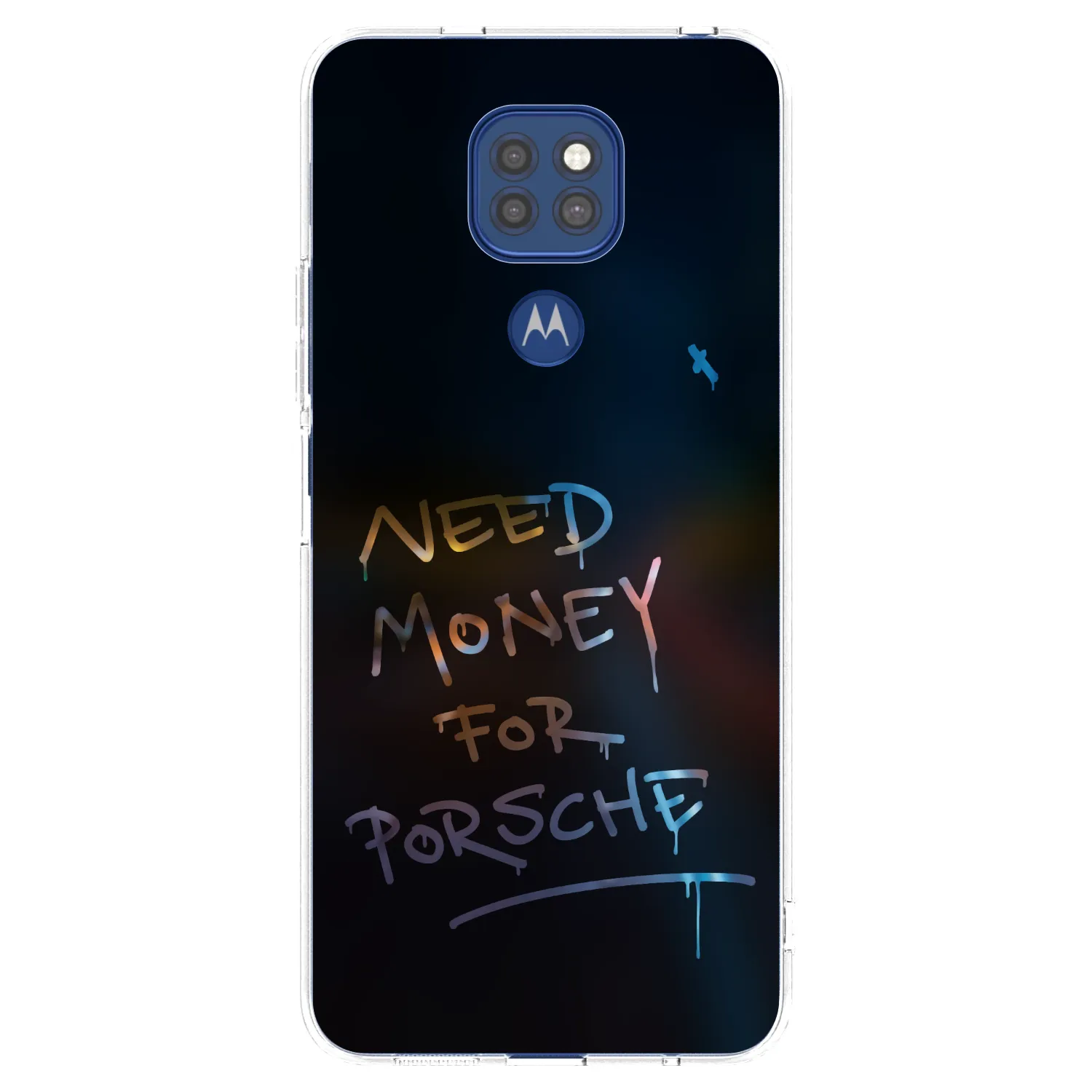 Silikónový prehľadný obal pre Motorola Moto G9 Play - Neon Nights