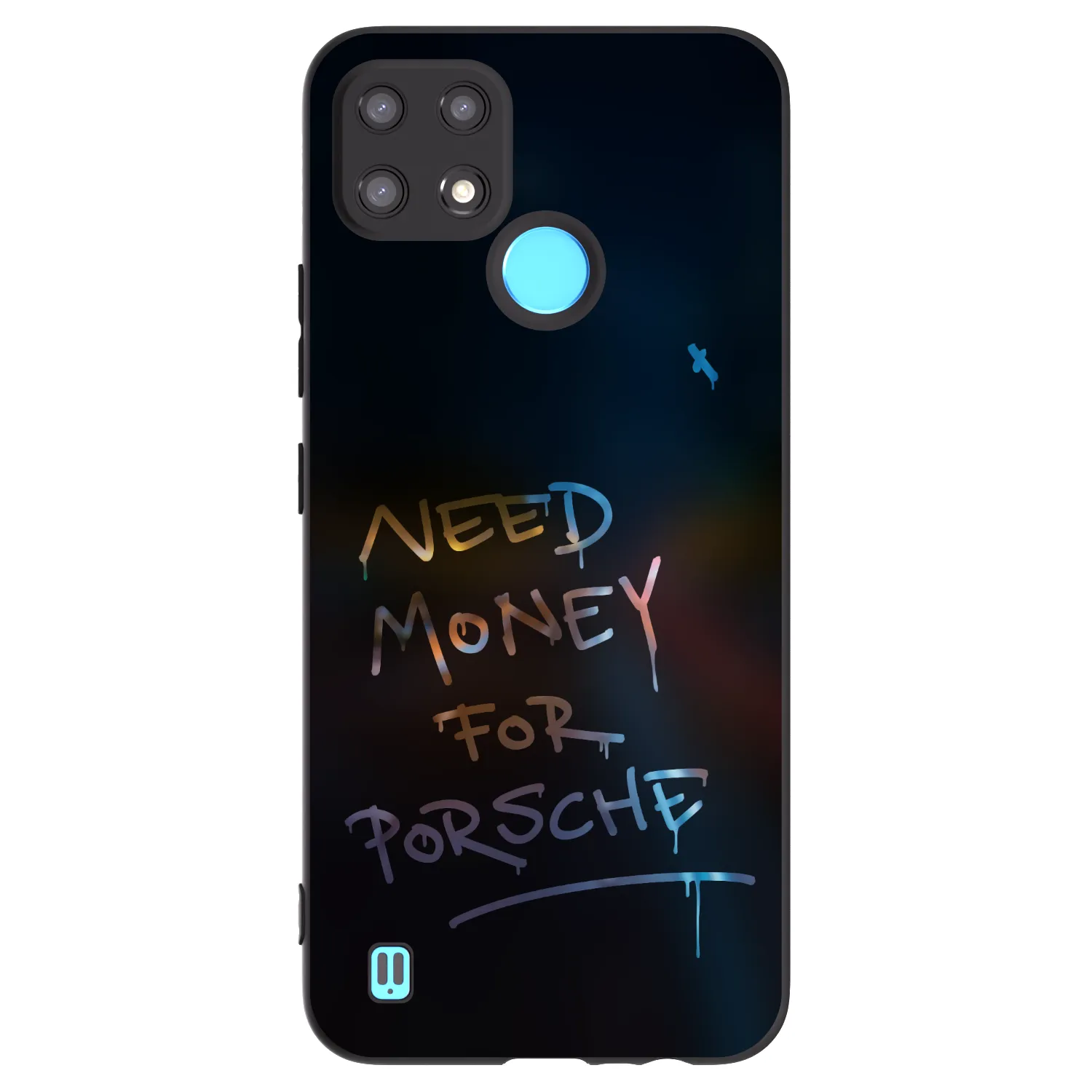 Picasee silikónový čierny obal pre Realme C21 - Neon Nights
