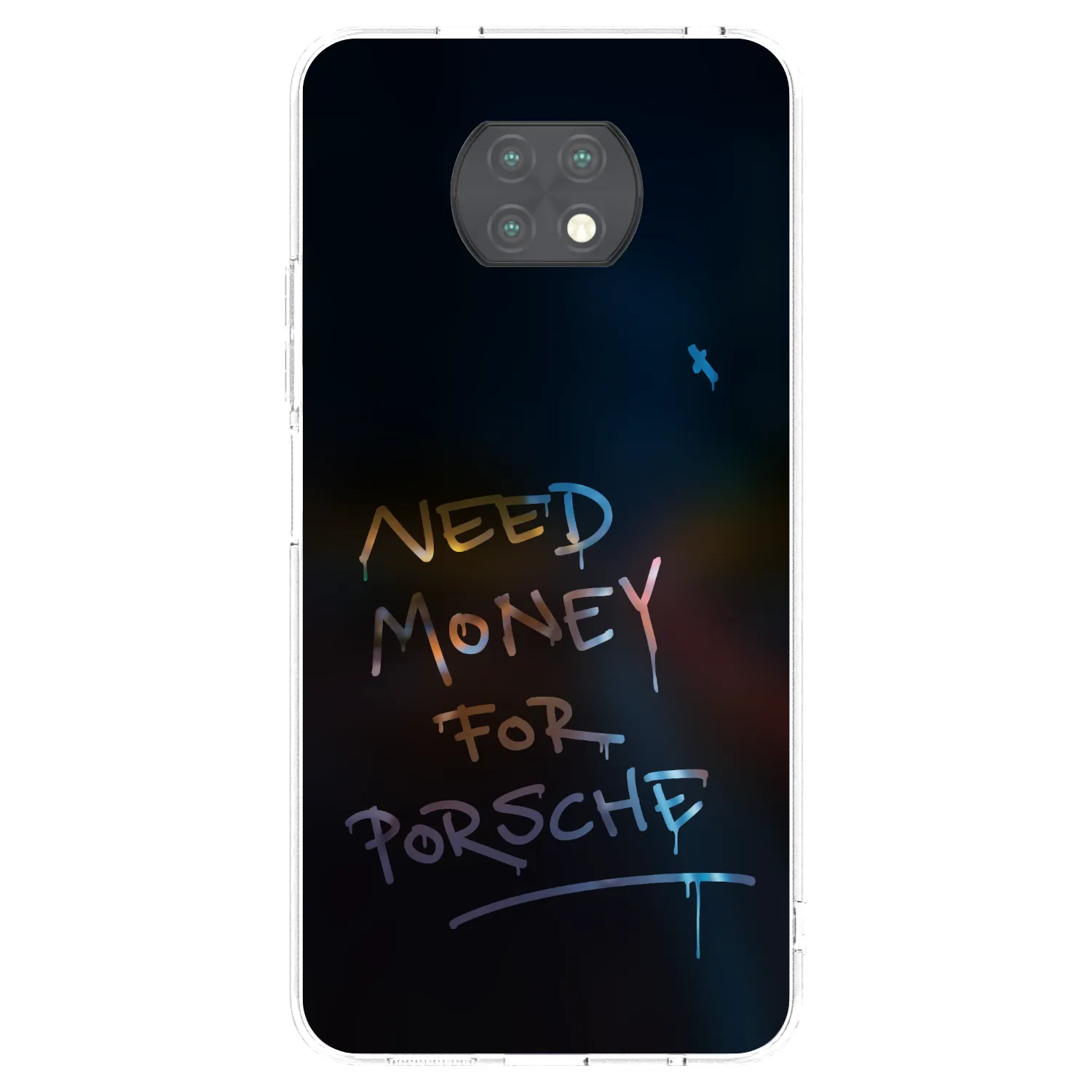 Silikónový prehľadný obal pre Xiaomi Redmi Note 9T - Neon Nights