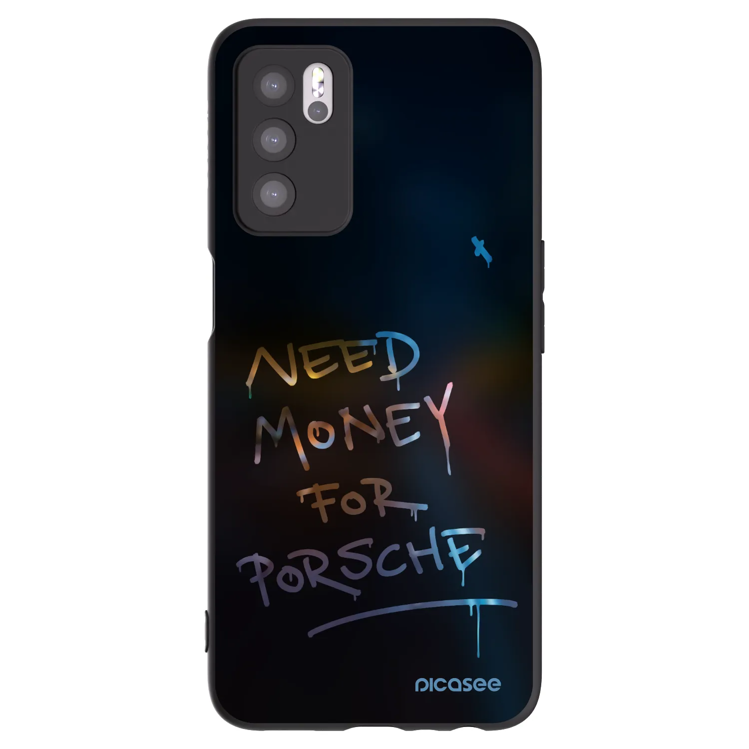 Picasee silikónový čierny obal pre OPPO A16s - Neon Nights