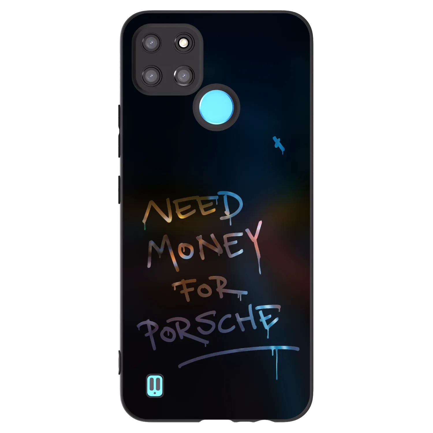 Picasee silikónový čierny obal pre Realme C21Y - Neon Nights