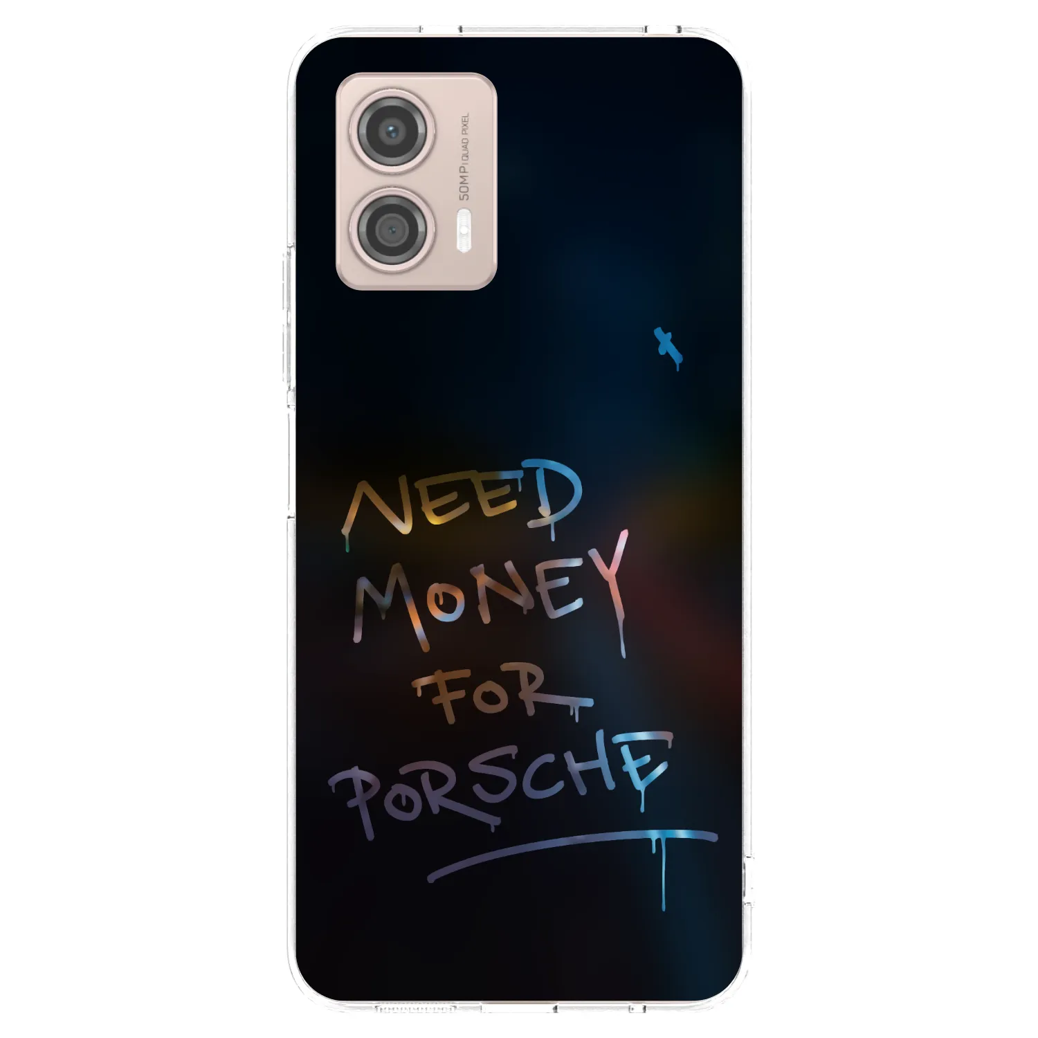 Silikónový prehľadný obal pre Motorola Moto G53 5G - Neon Nights