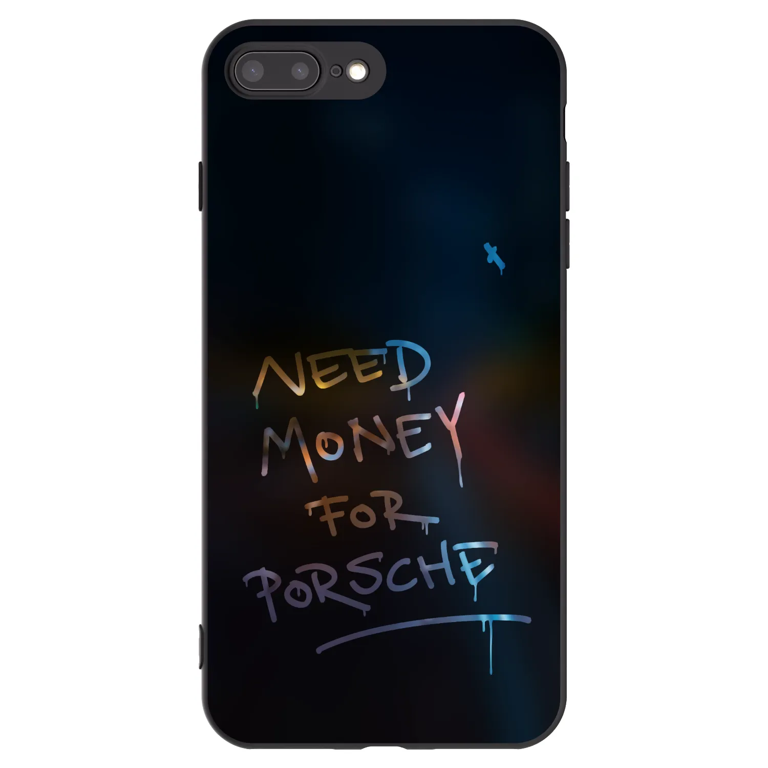 Picasee silikónový čierny obal pre Apple iPhone 8 Plus - Neon Nights