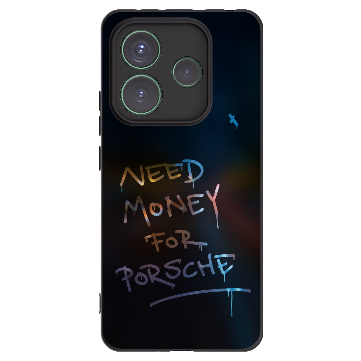 Silikónový čierny obal pre Xiaomi Redmi Note 14 5G - Neon Nights