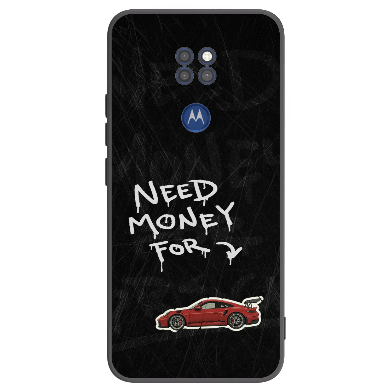 Picasee silikónový čierny obal pre Motorola Moto G9 Play - Track Mode