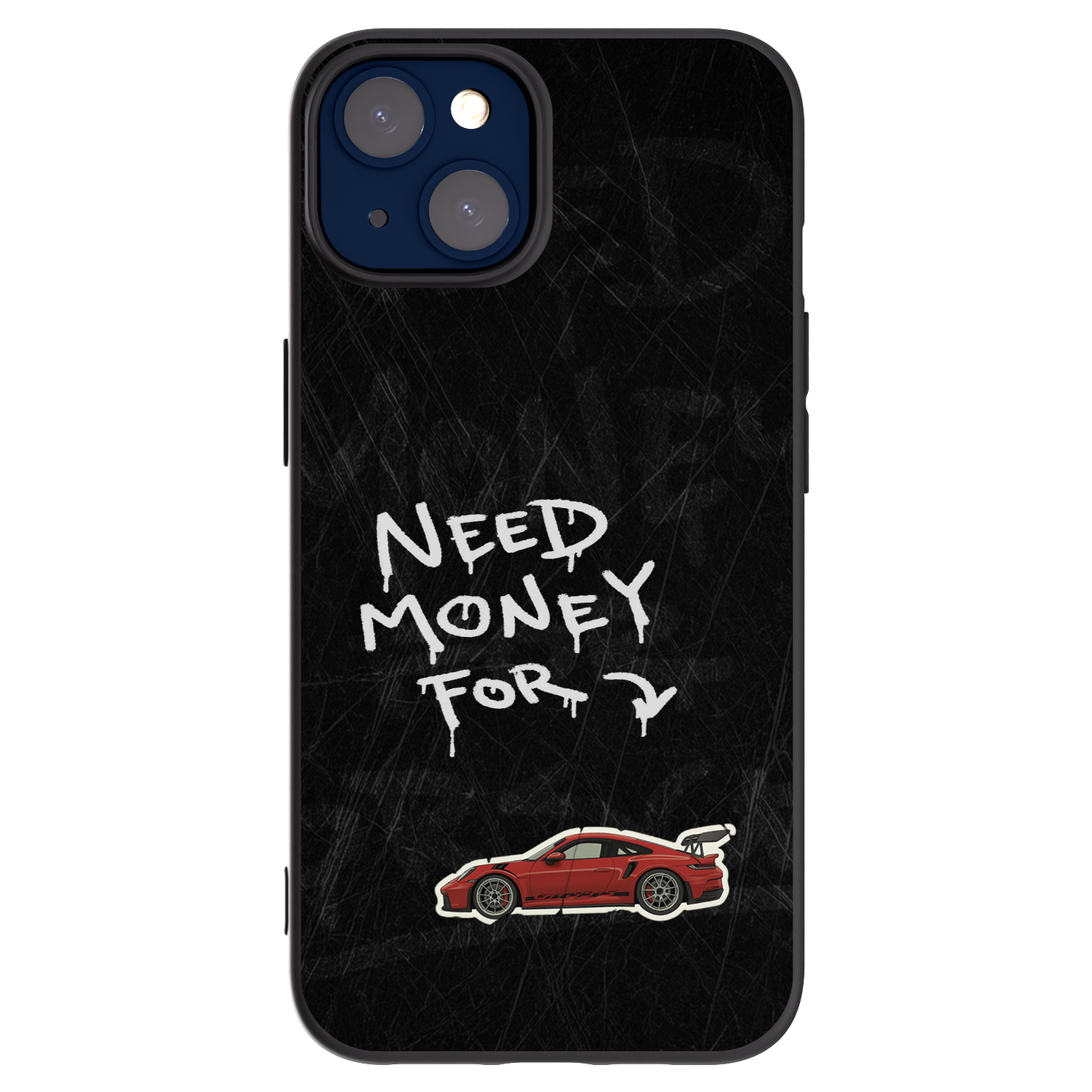 Silikónový čierny obal pre Apple iPhone 14 - Track Mode