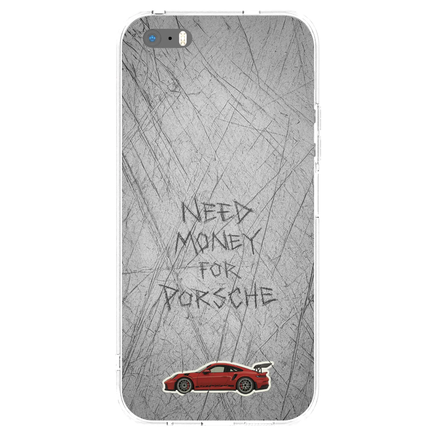 Silikónový prehľadný obal pre Apple iPhone 5/5S/SE - Garage Scratch