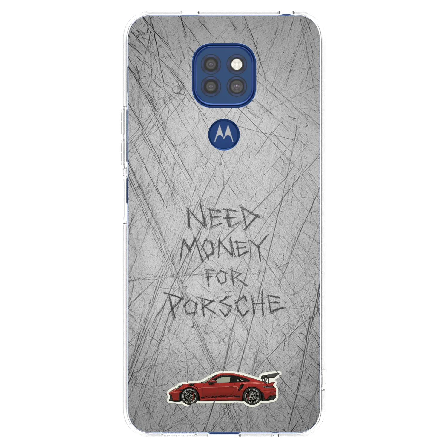 Silikónový prehľadný obal pre Motorola Moto G9 Play - Garage Scratch
