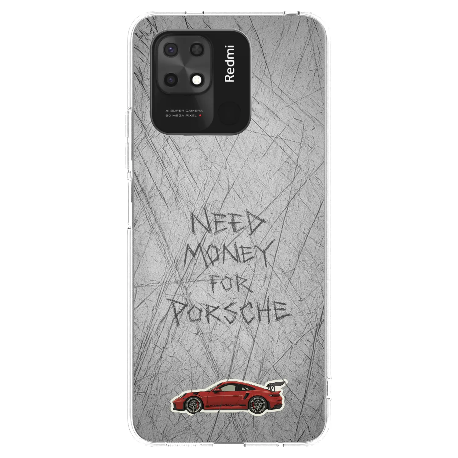 Silikónový prehľadný obal pre Xiaomi Redmi 10C - Garage Scratch