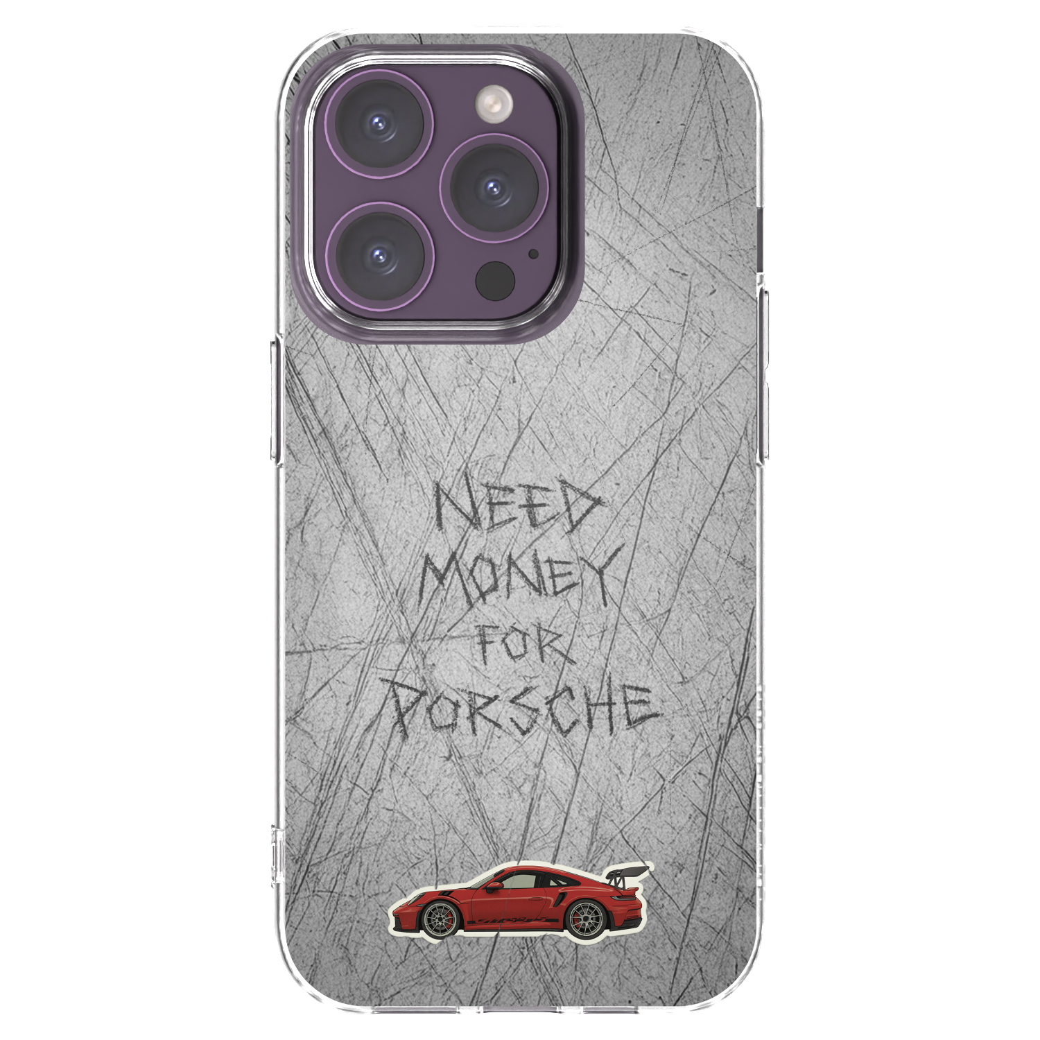 Silikónový prehľadný obal pre Apple iPhone 14 Pro - Garage Scratch