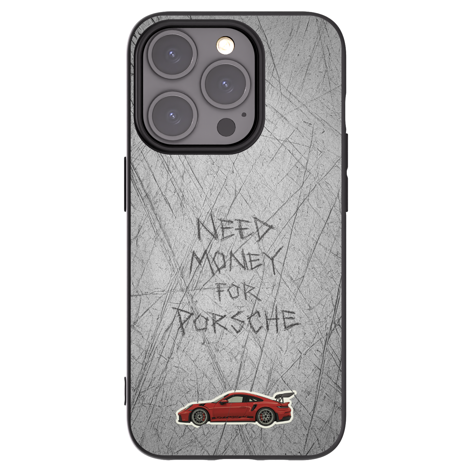 Silikónový čierny obal pre Apple iPhone 15 Pro - Garage Scratch