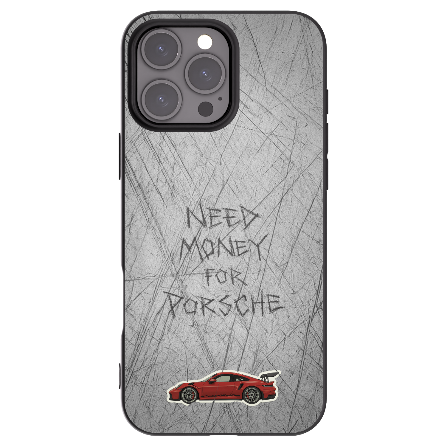 Silikónový čierny obal pre Apple iPhone 16 Pro Max - Garage Scratch