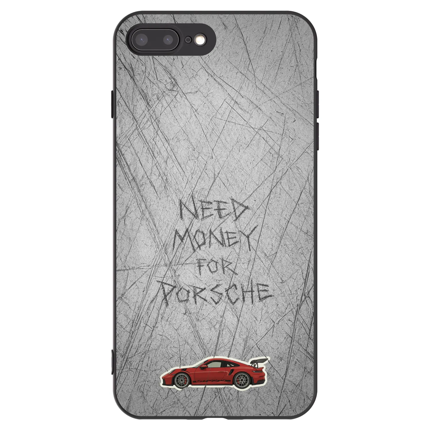 Picasee silikónový čierny obal pre Apple iPhone 8 Plus - Garage Scratch