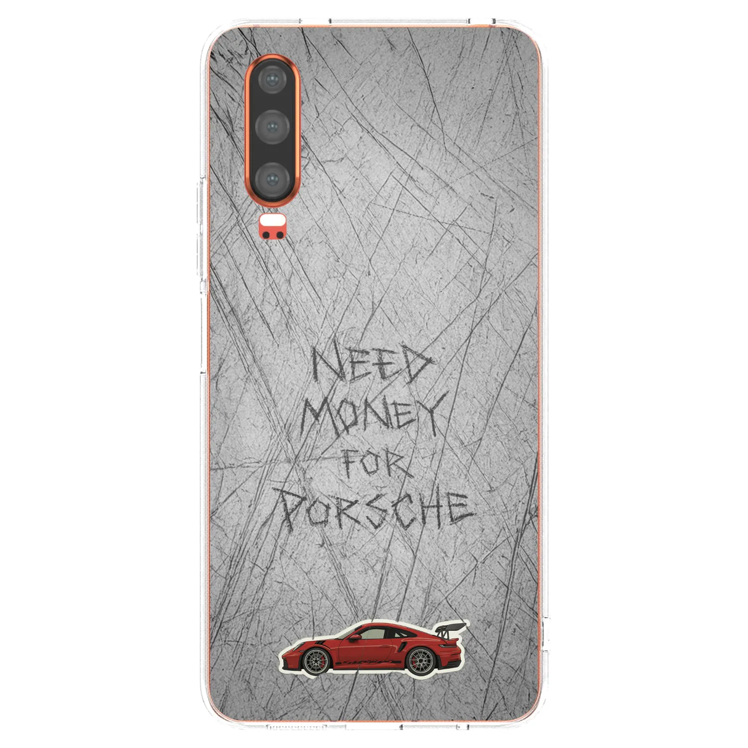 Silikónový prehľadný obal pre Huawei P30 - Garage Scratch