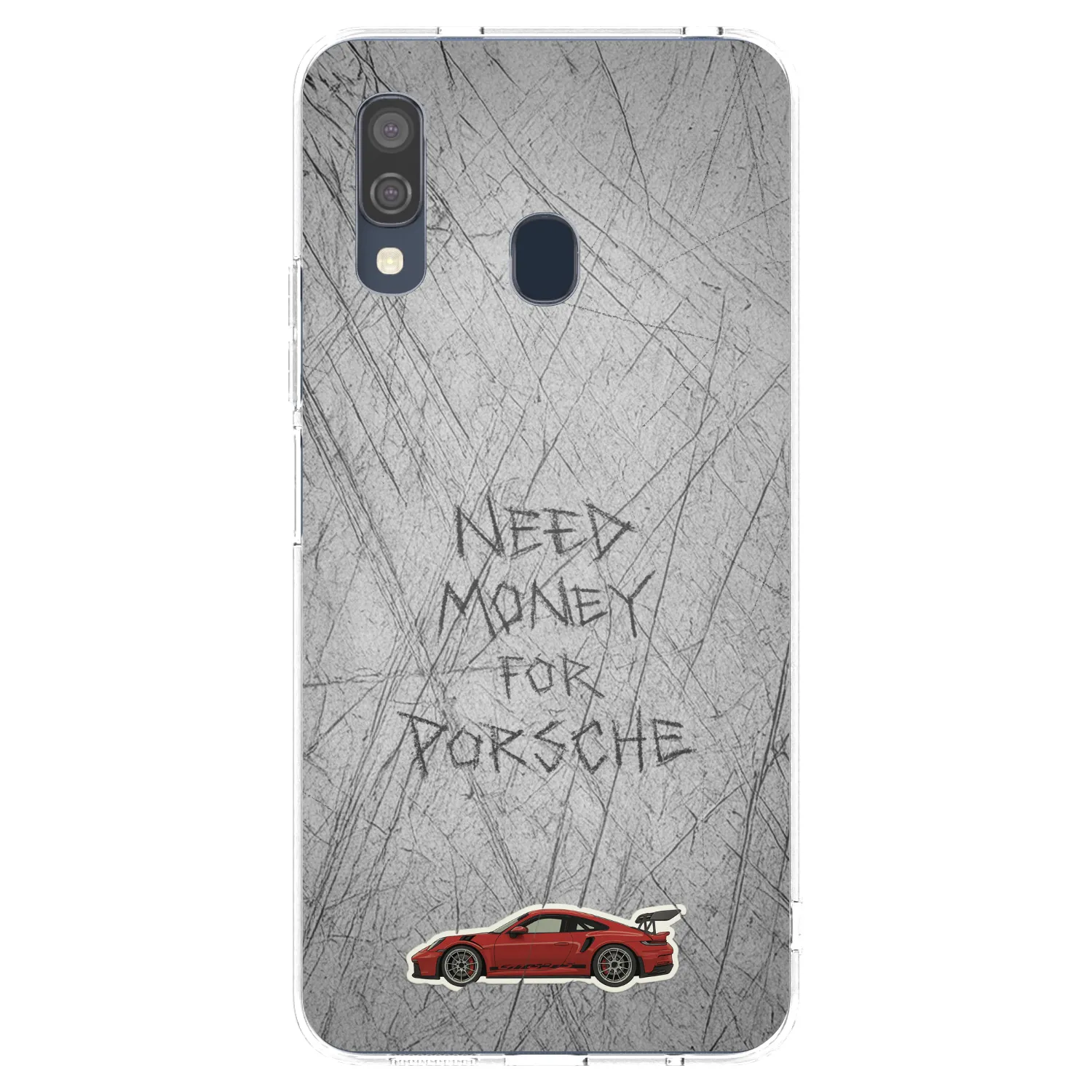 Picasee silikónový prehľadný obal pre Samsung Galaxy A40 A405F - Garage Scratch