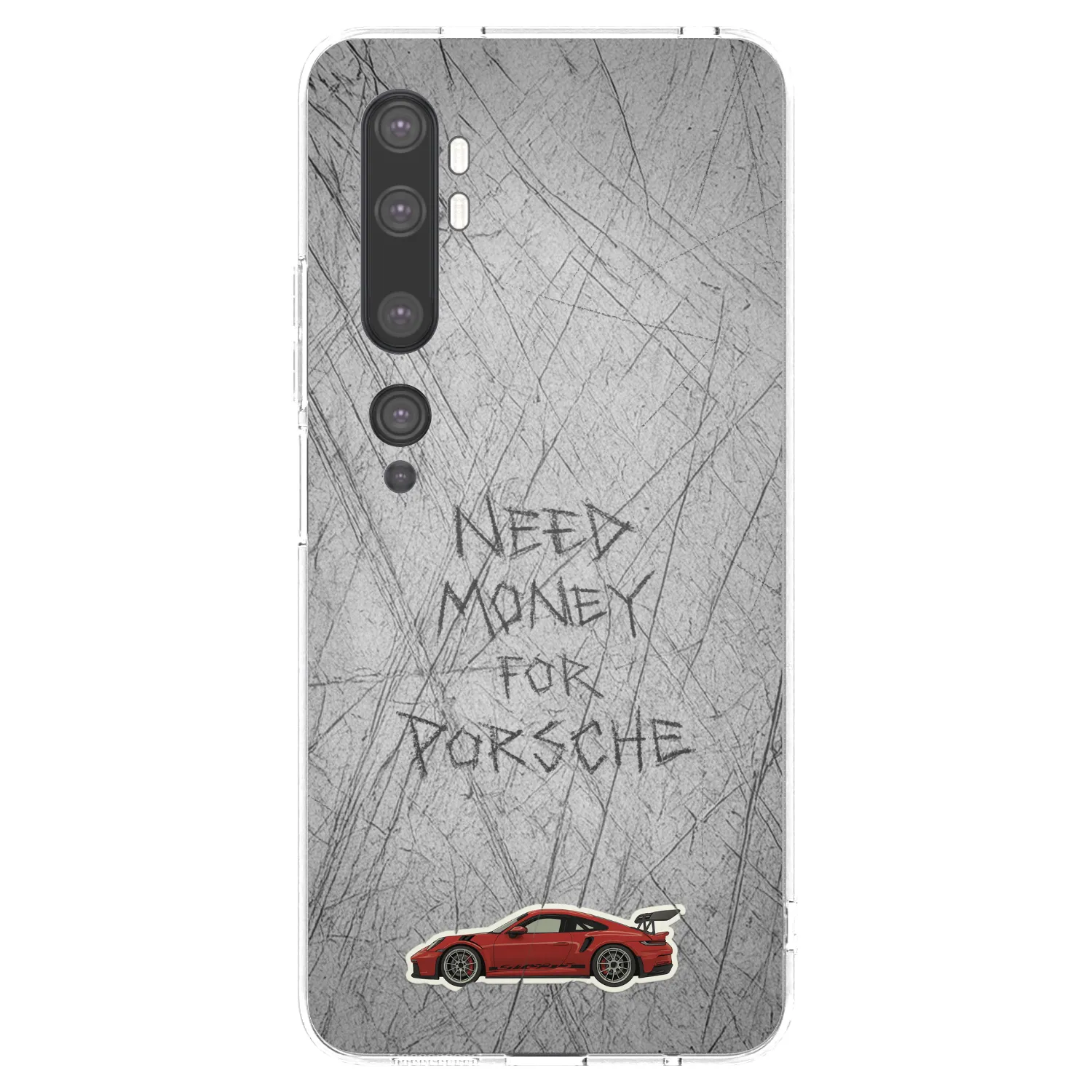 Silikónový prehľadný obal pre Xiaomi Mi Note 10 (Pro) - Garage Scratch