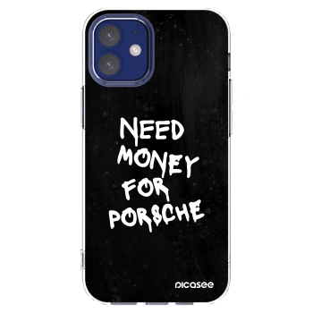 Picasee silikónový prehľadný obal pre Apple iPhone 12 mini - Black Dollar