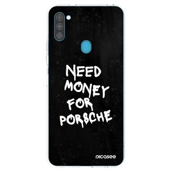 Picasee silikónový prehľadný obal pre Samsung Galaxy M11 - Black Dollar