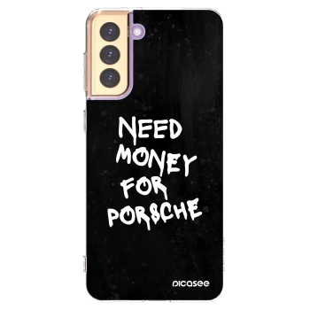 Picasee silikónový prehľadný obal pre Samsung Galaxy S21+ 5G G996F - Black Dollar